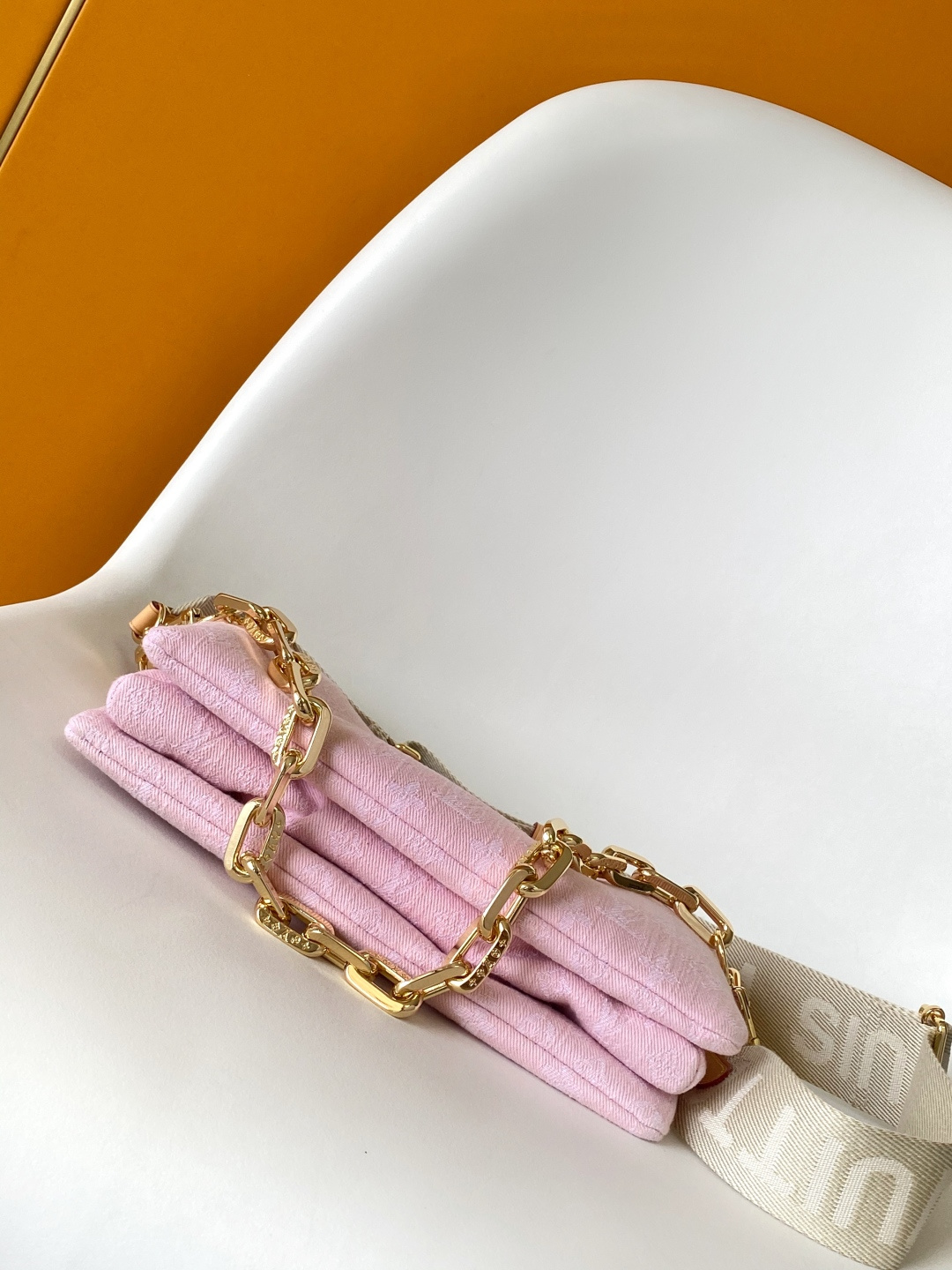 Louis Vuitton Basic Bag Cow Leather Blue M-s