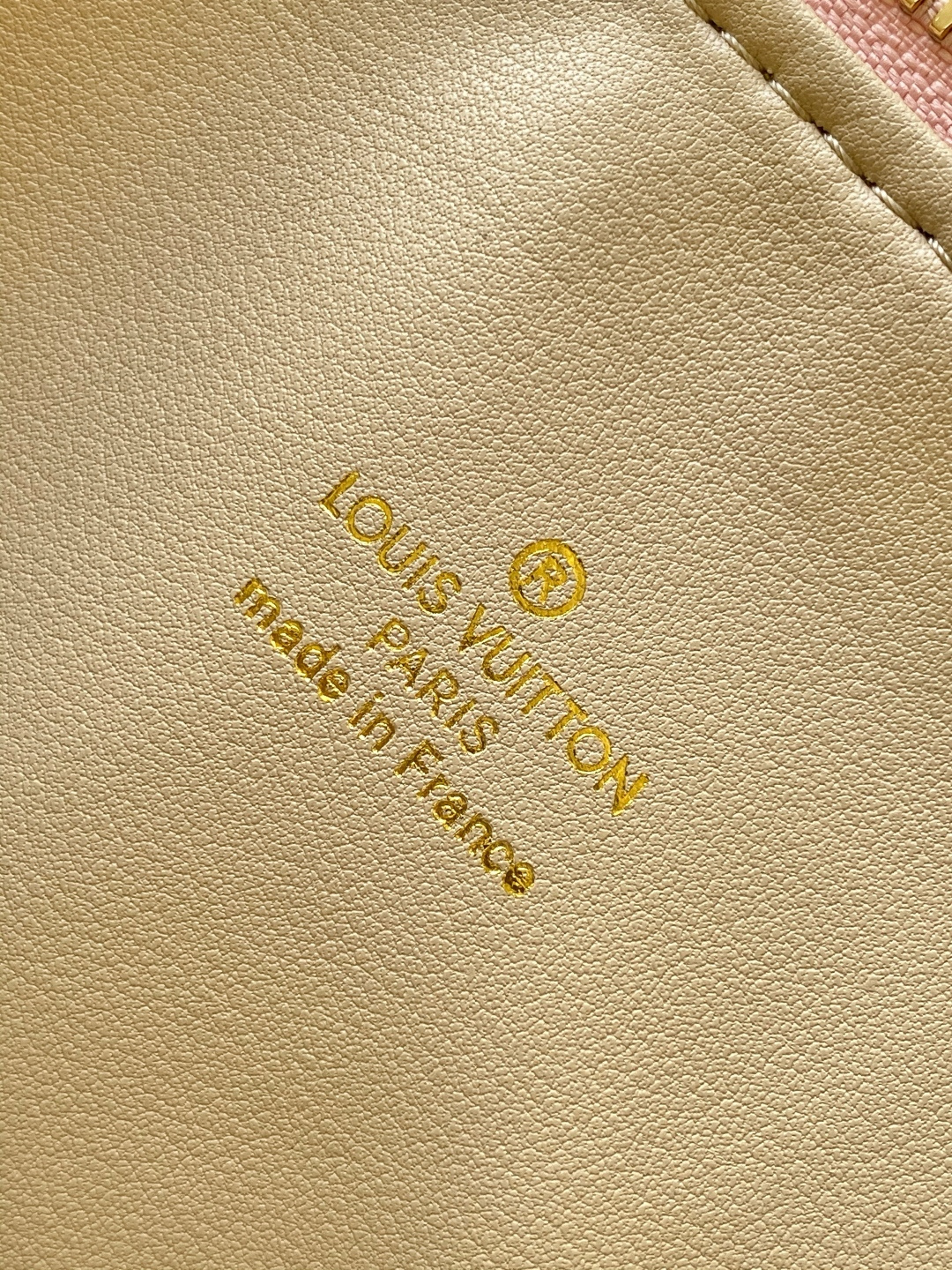 Louis Vuitton Basic Bag Cow Leather Blue M-s