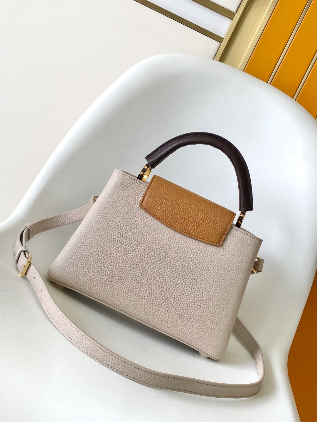 Louis Vuitton Basic Bag Cow Leather Brown M-l-s