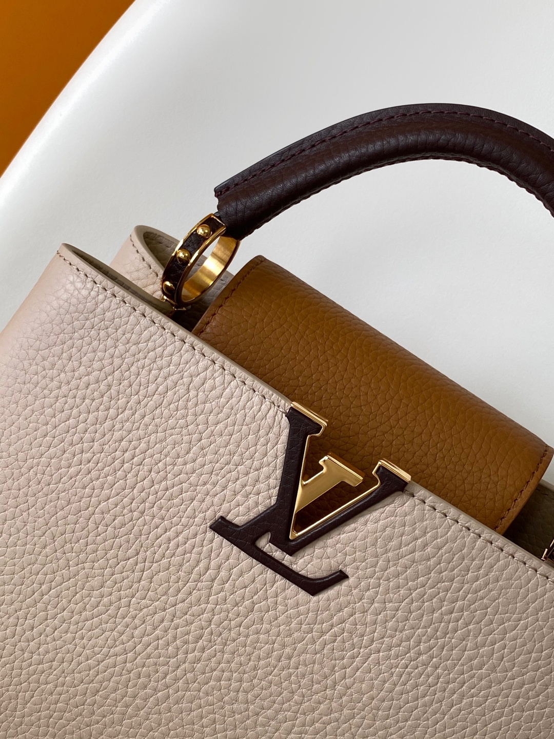 Louis Vuitton Basic Bag Cow Leather Brown M-l-s