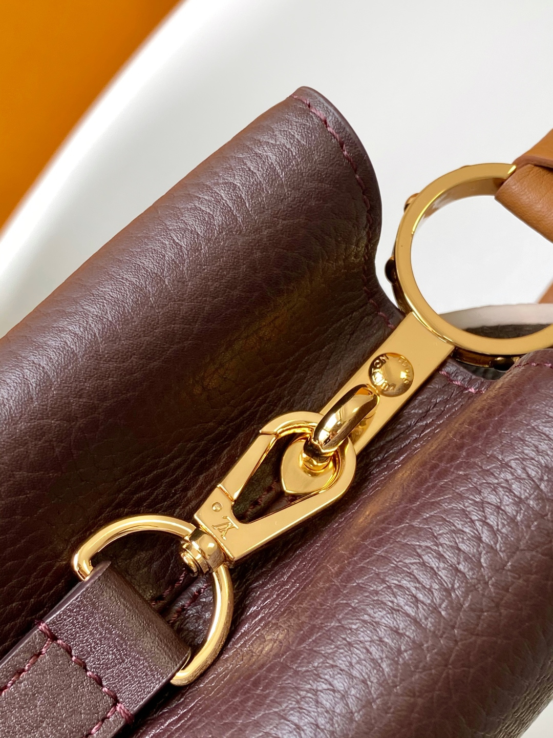 Louis Vuitton Basic Bag Cow Leather Brown M-l-s