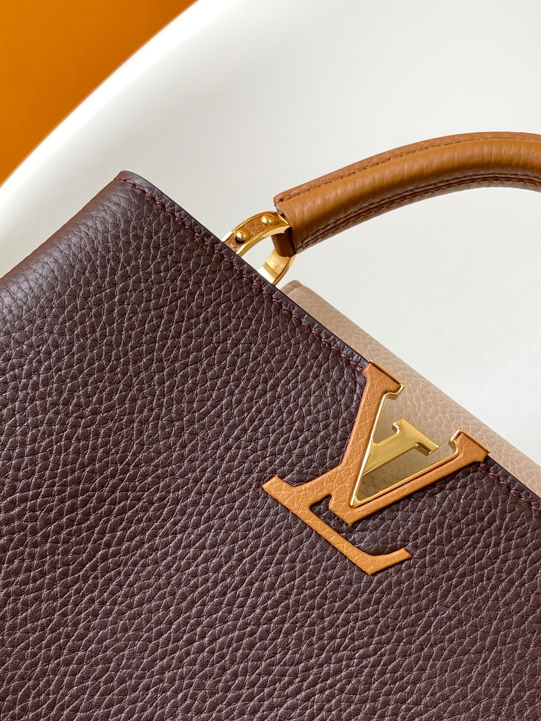 Louis Vuitton Basic Bag Cow Leather Brown M-l-s