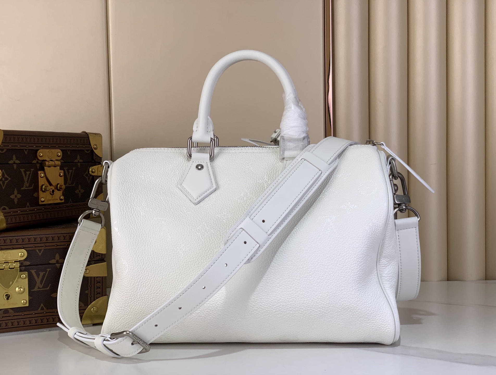 Louis Vuitton Basic Bag Cow Leather White M-s