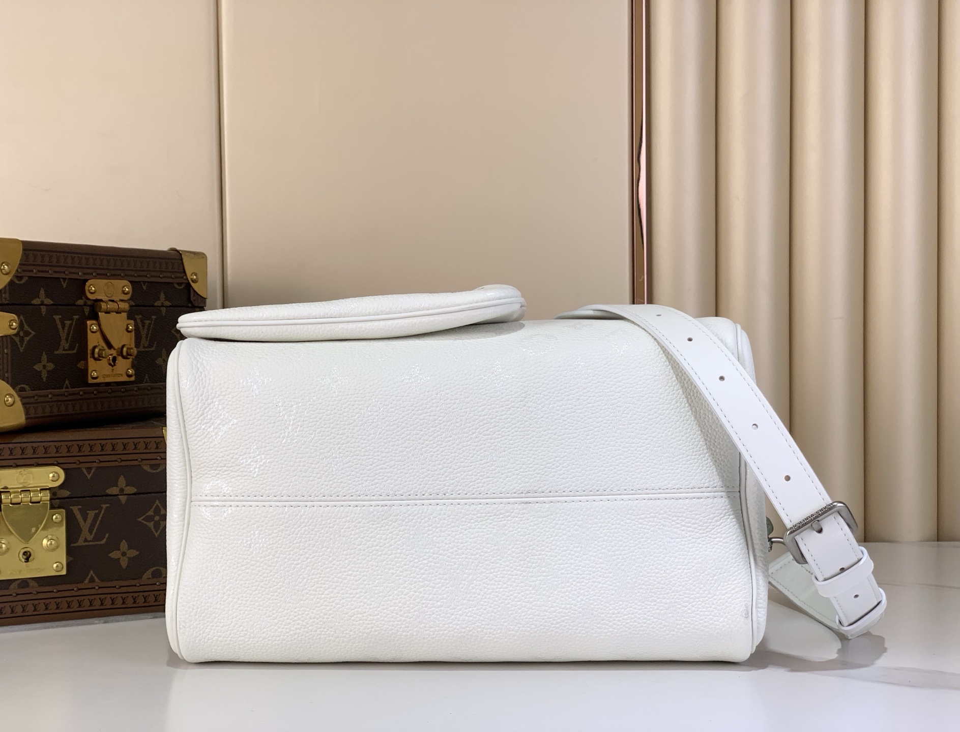Louis Vuitton Basic Bag Cow Leather White M-s