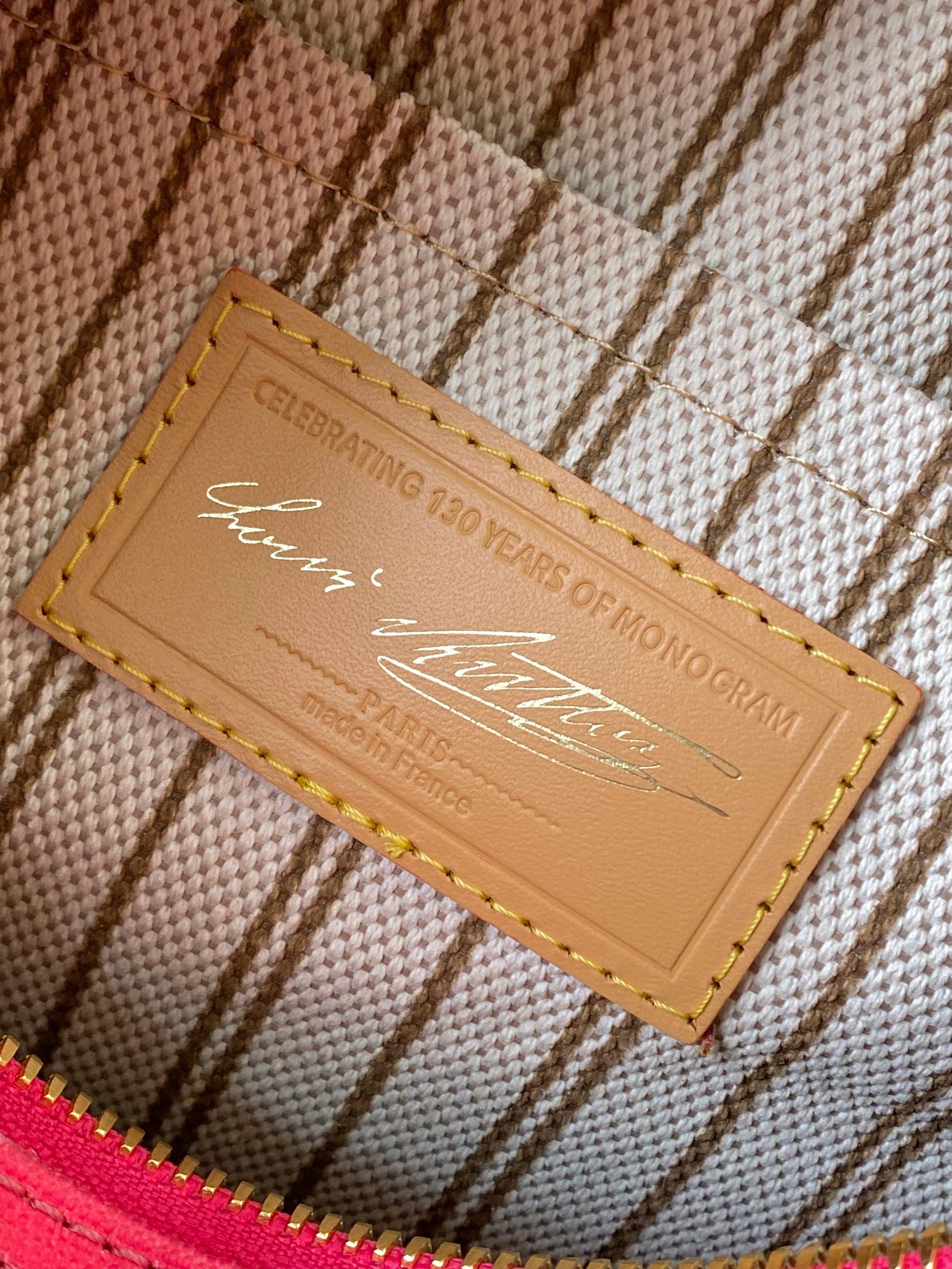 Louis Vuitton Basic Bag Cow Leather Pink M-l-s