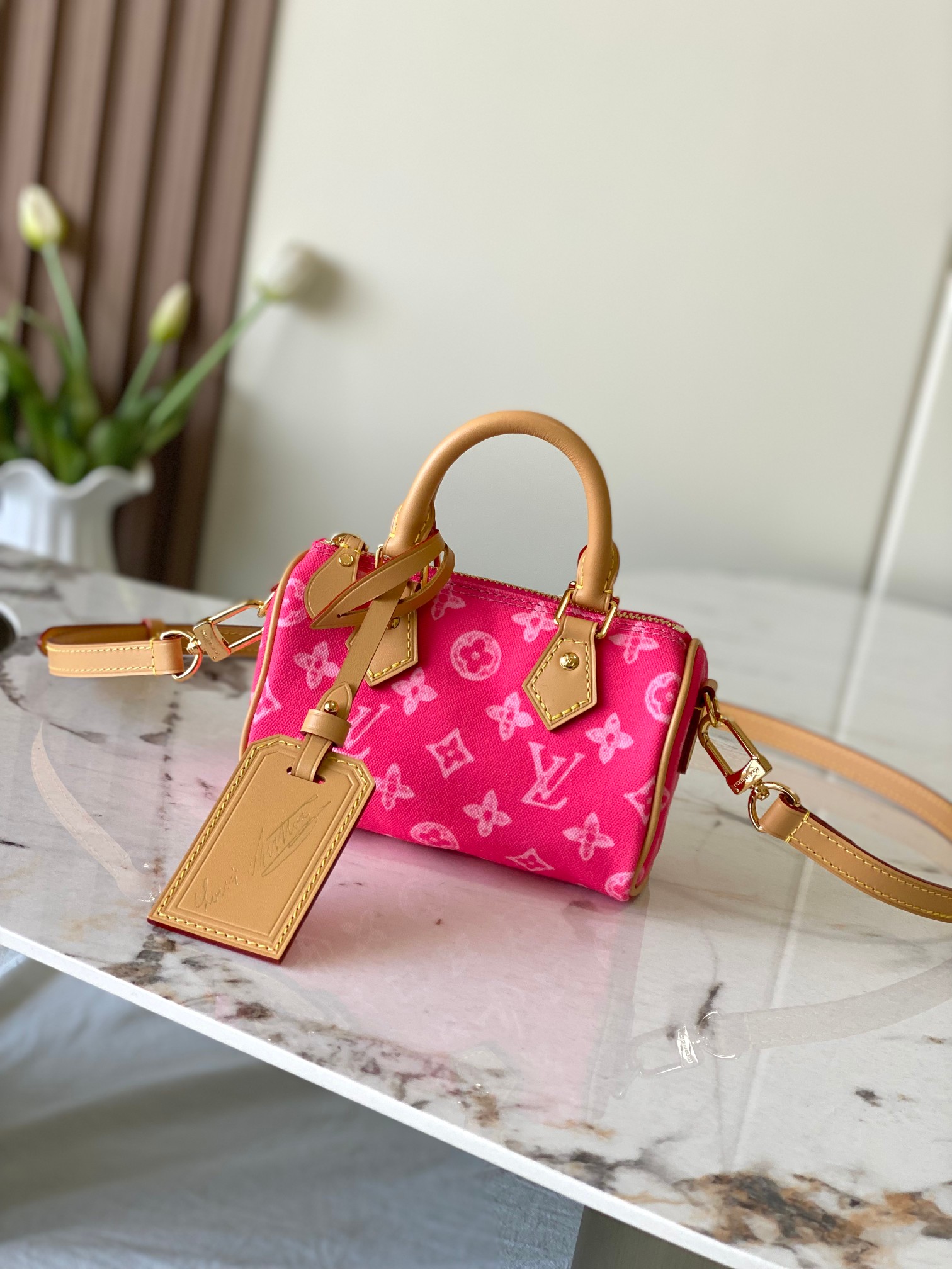 Louis Vuitton Basic Bag Canvas Gold M-s