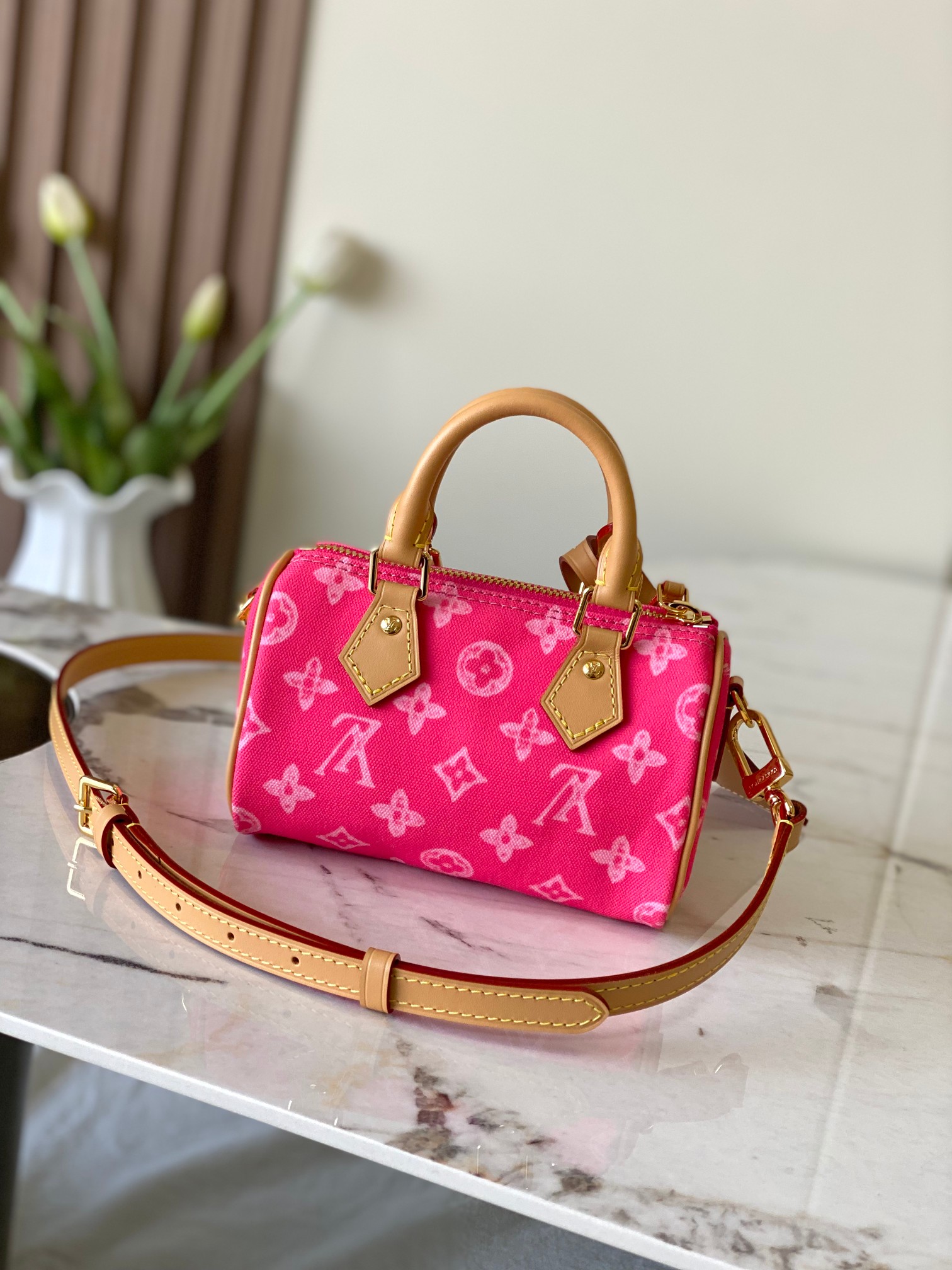 Louis Vuitton Basic Bag Canvas Gold M-s