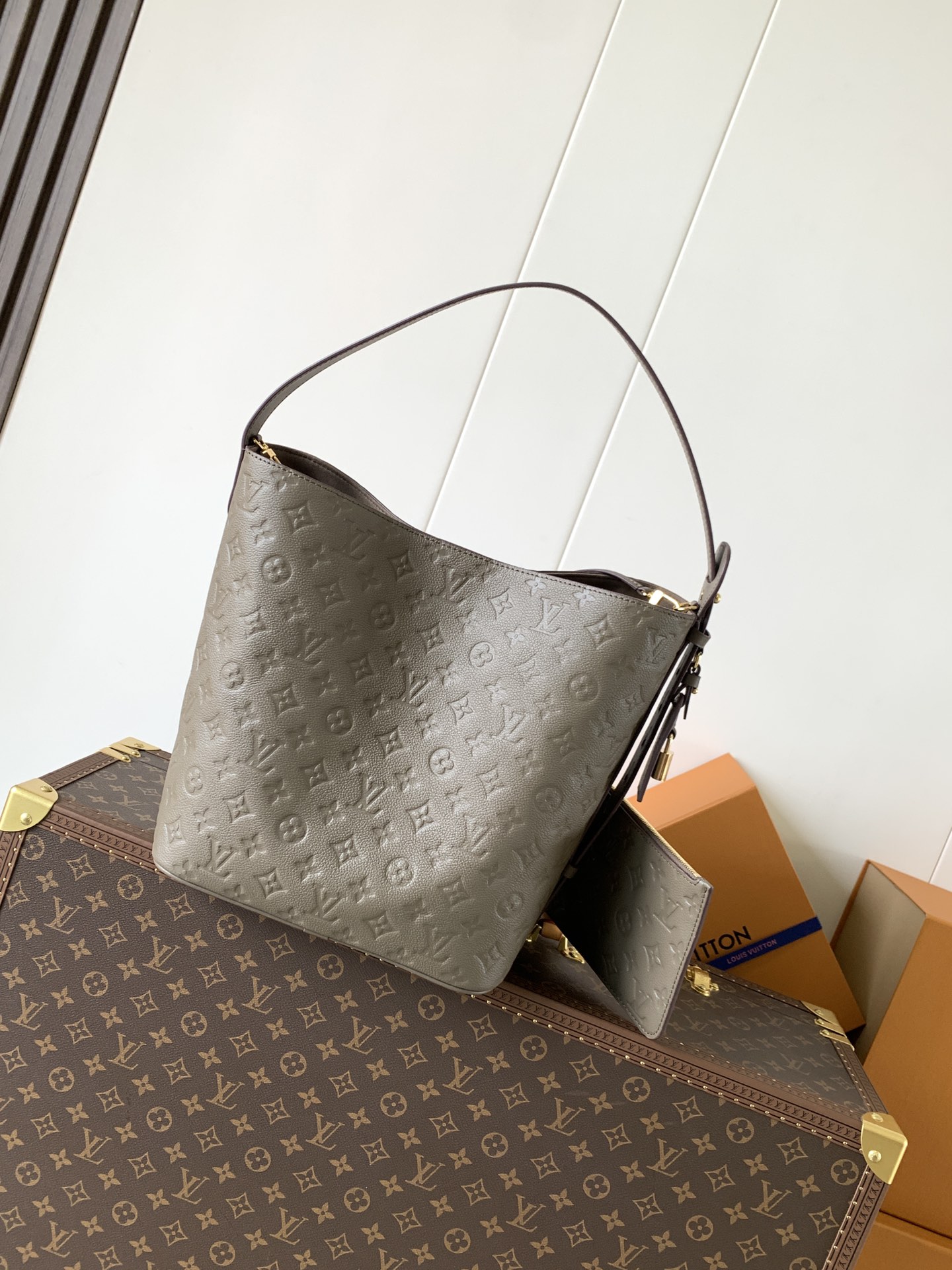 Louis Vuitton Basic Bag Cow Leather Foldable M-l