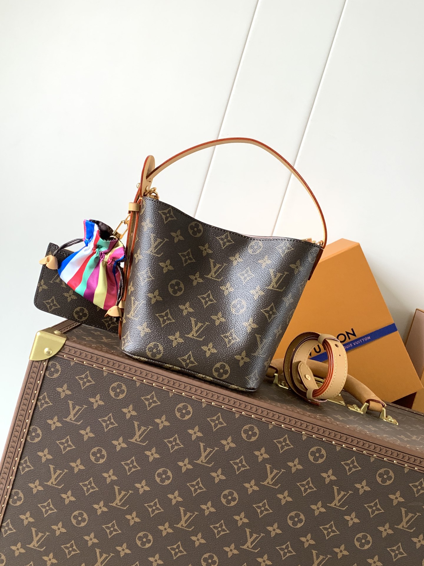Louis Vuitton Basic Bag Cow Leather Foldable M-l