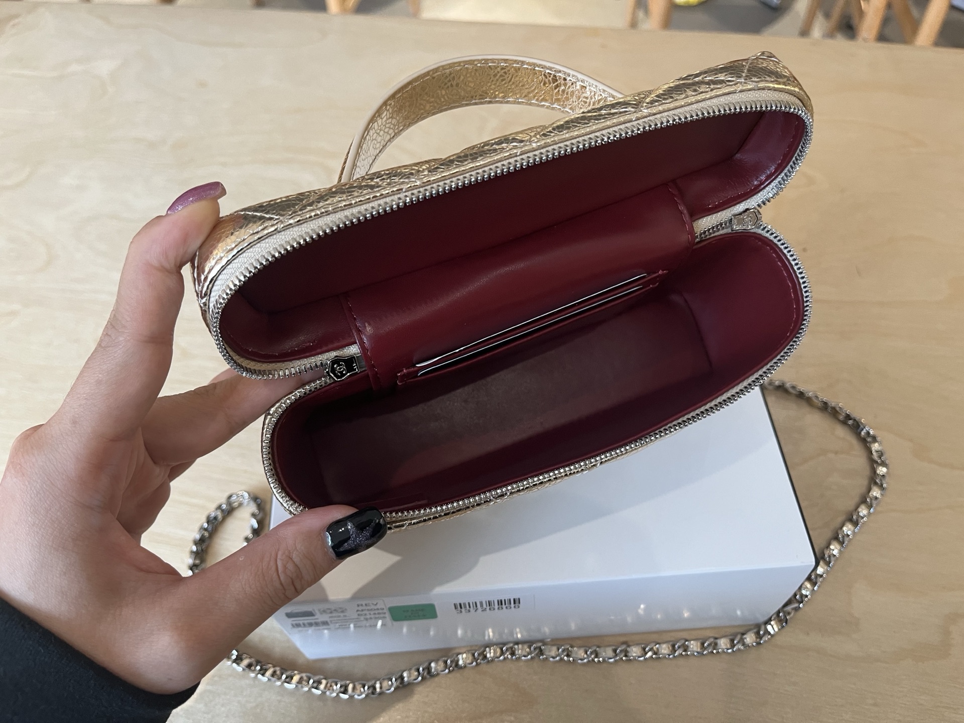 Chanel Basic Bag Cow Leather Gold M-l