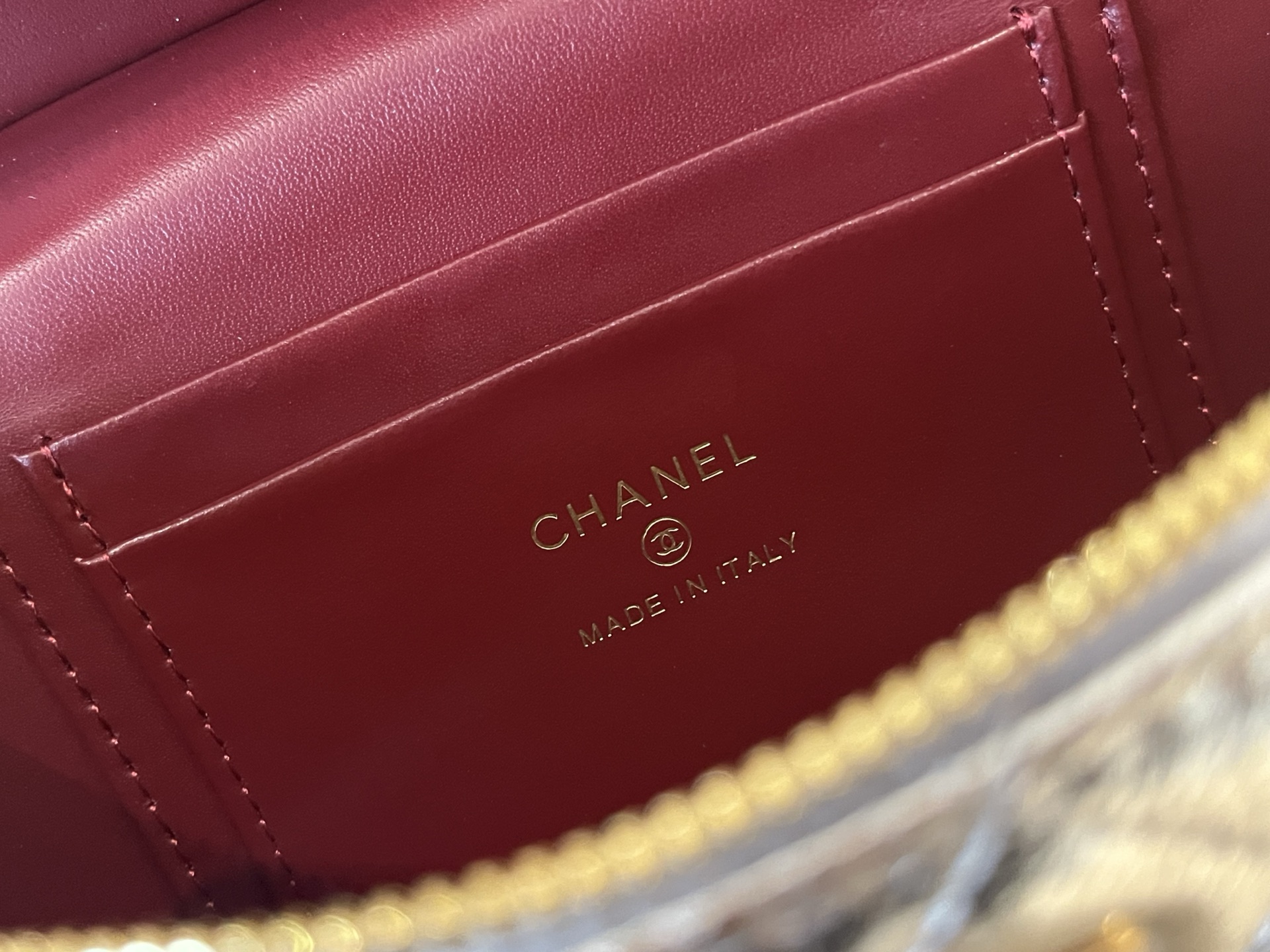 Chanel Basic Bag Cow Leather Silver M-l