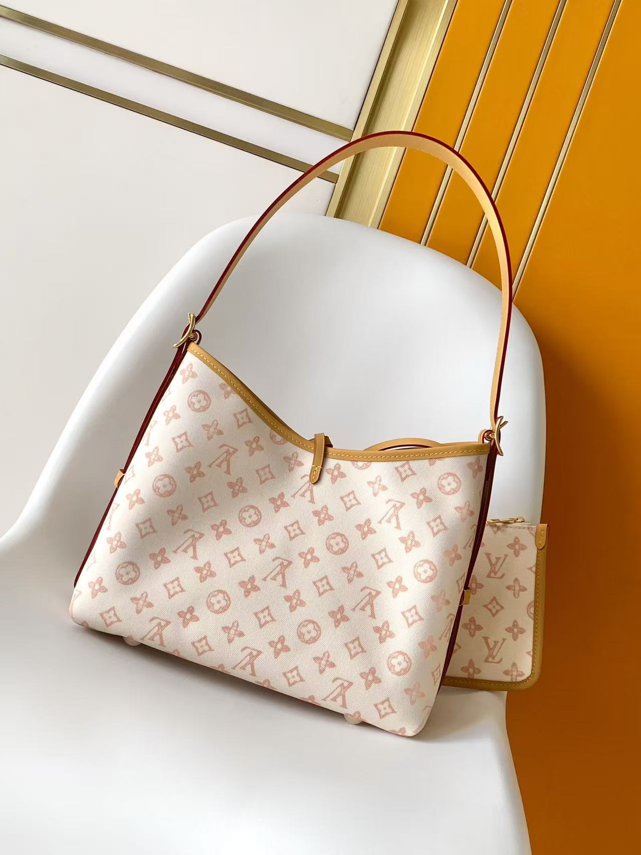 Louis Vuitton Clutch Bag Canvas Blue M-l