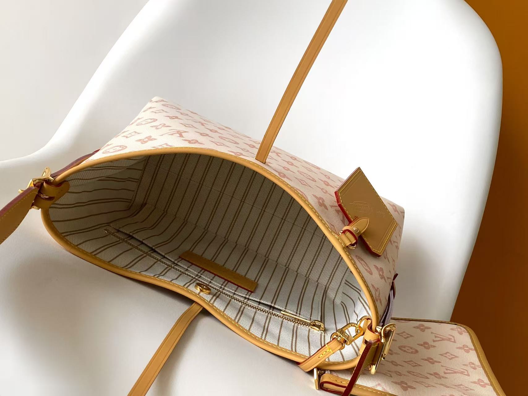 Louis Vuitton Clutch Bag Canvas Blue M-l