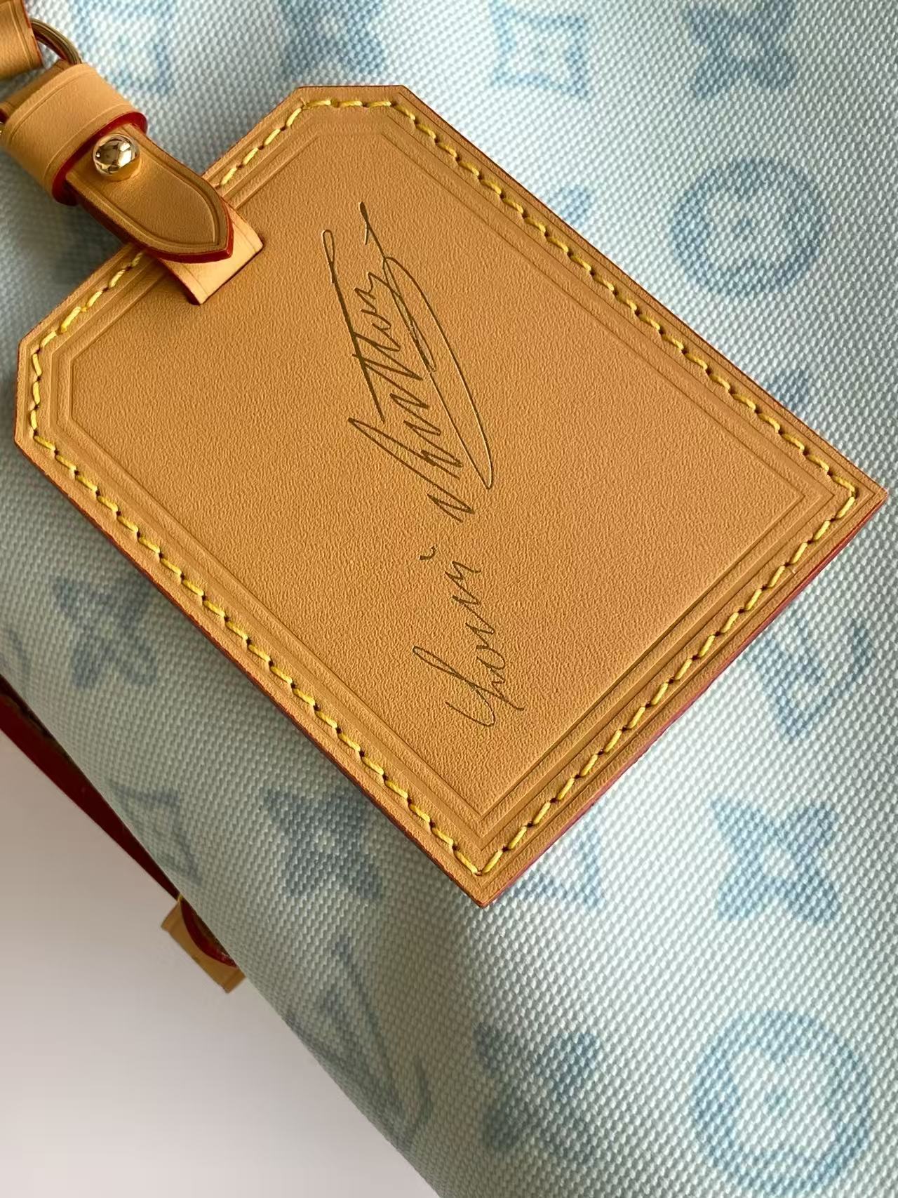 Louis Vuitton Clutch Bag Canvas Blue M-l