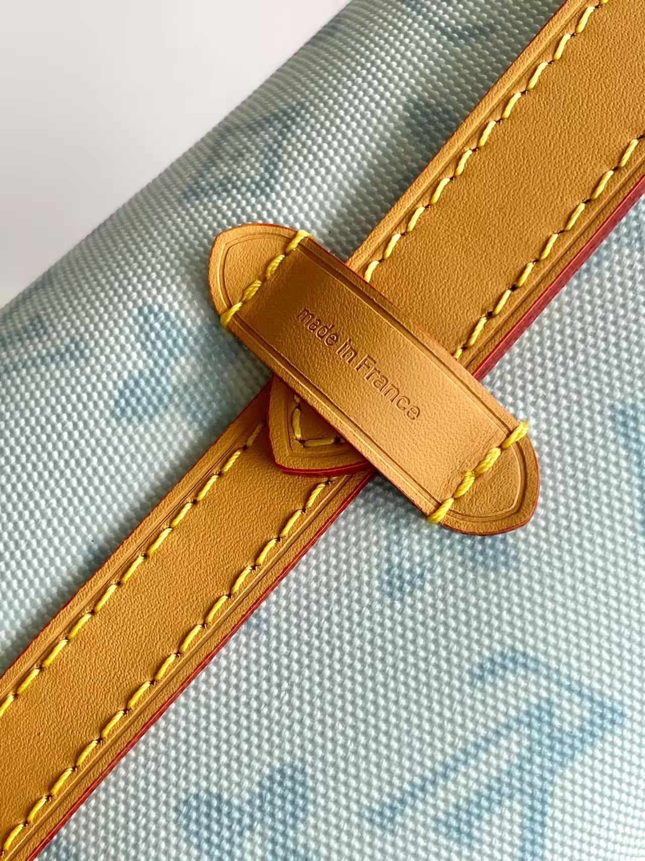 Louis Vuitton Clutch Bag Canvas Blue M-l