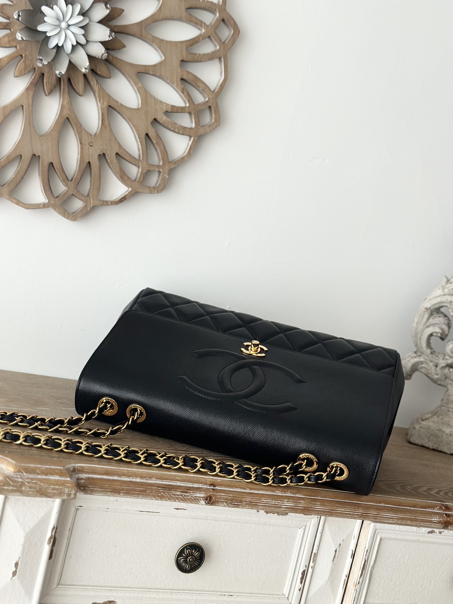 Chanel Basic Bag Cow Leather Black L