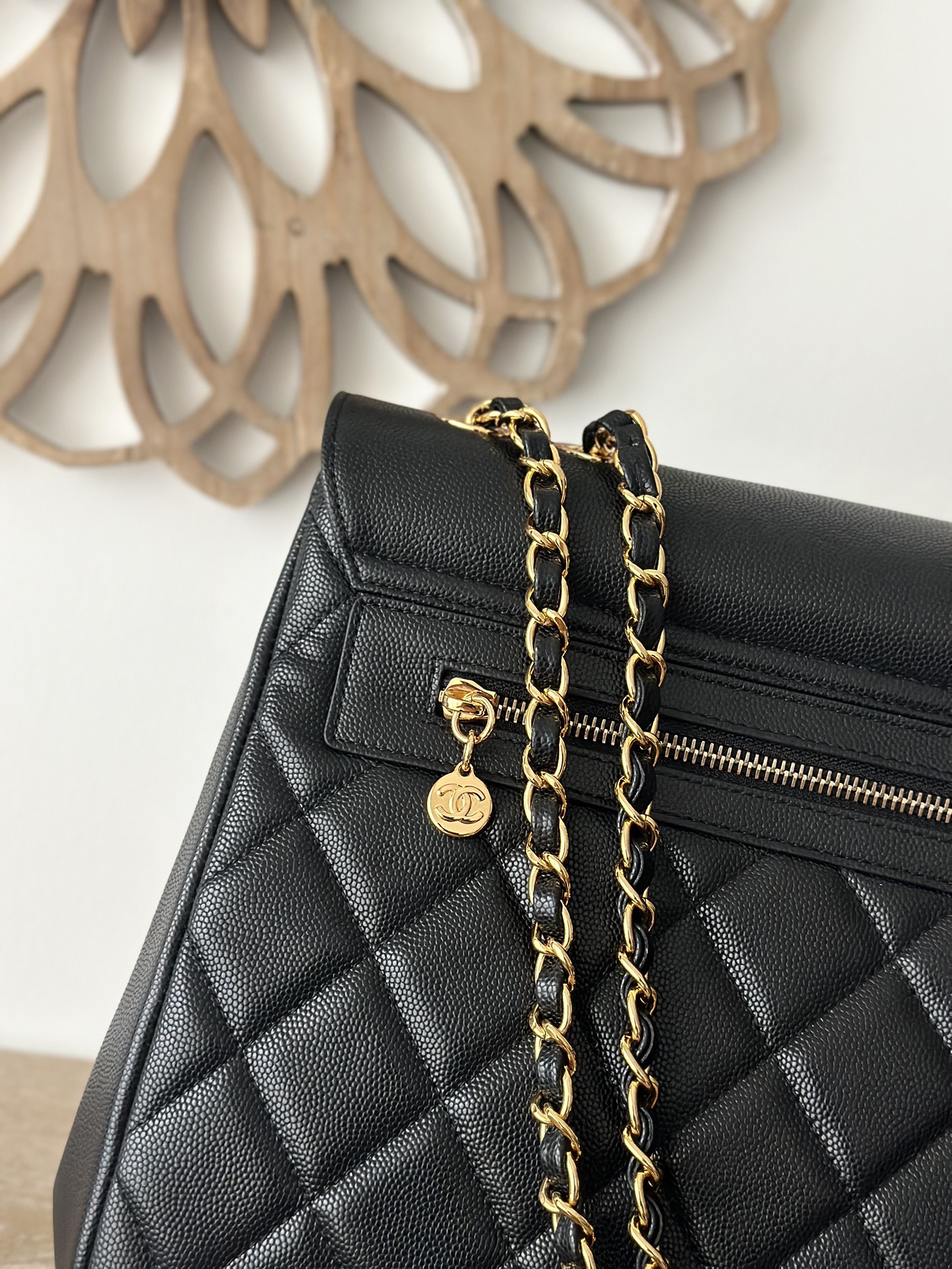 Chanel Basic Bag Cow Leather Black L
