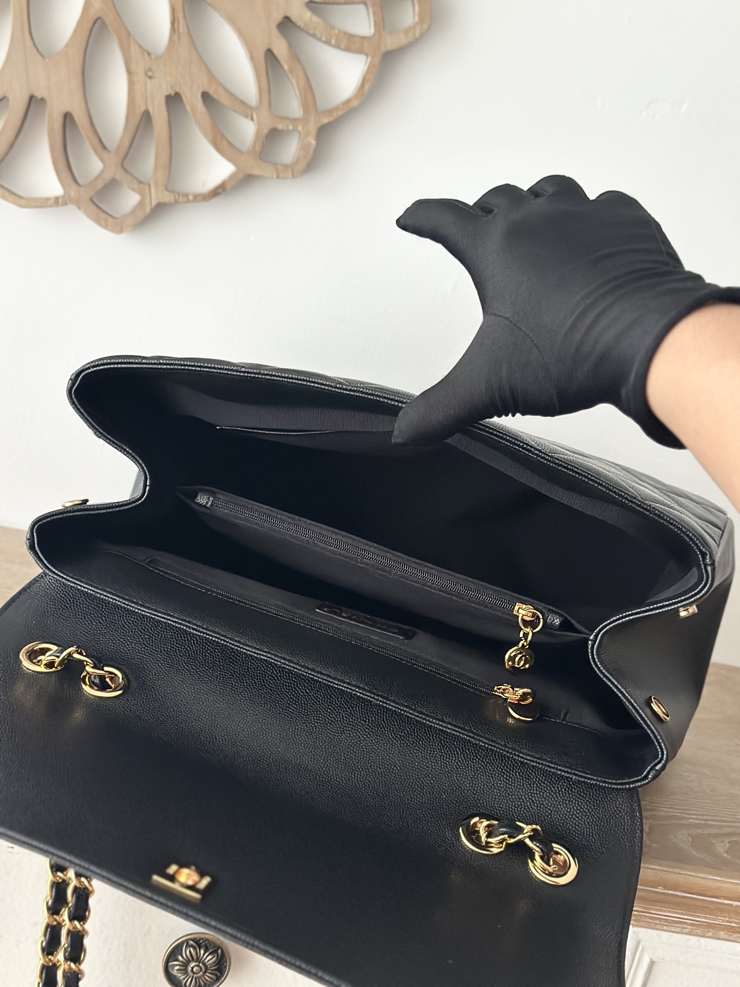 Chanel Basic Bag Cow Leather Black L