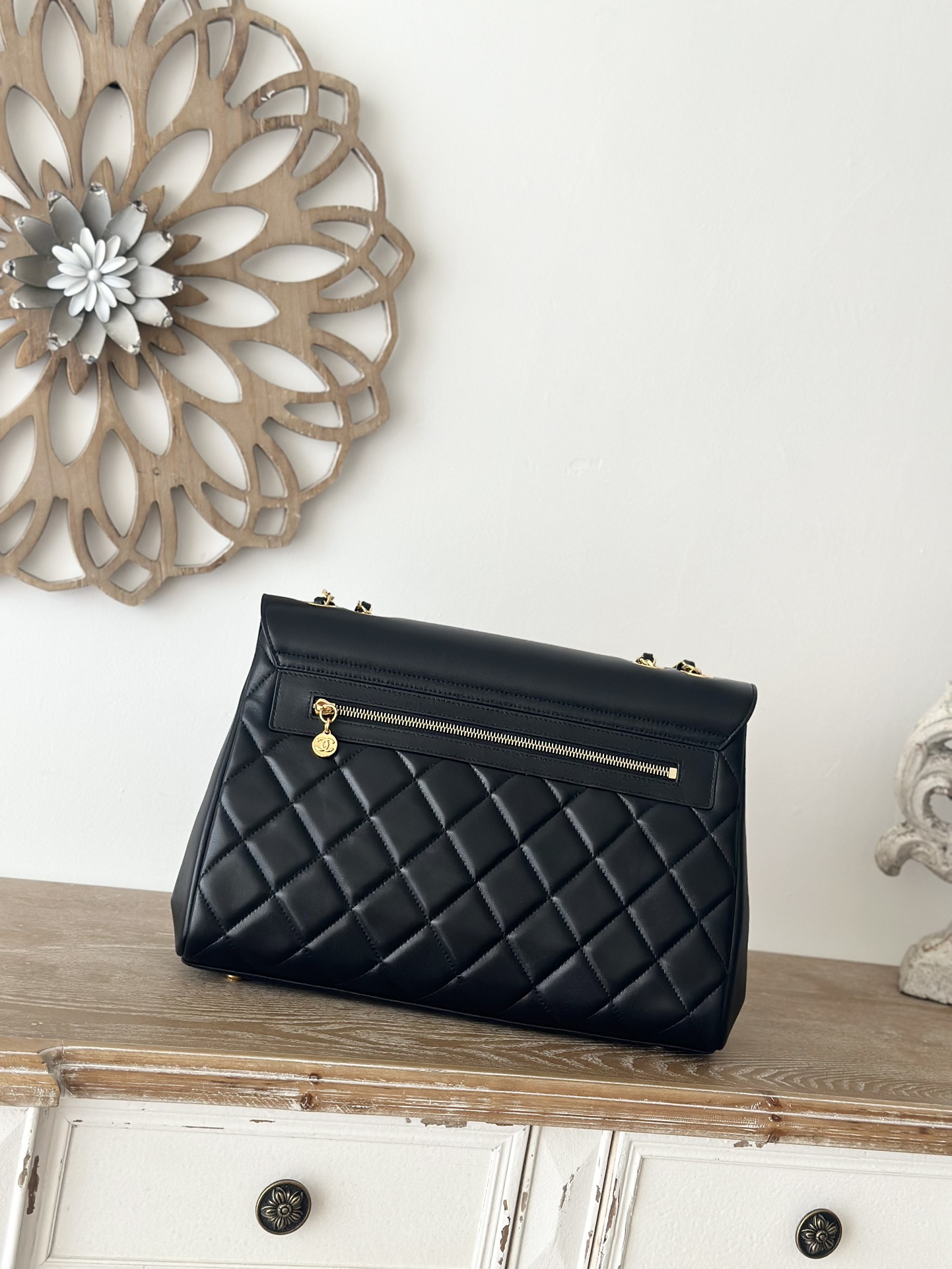Chanel Basic Bag Cow Leather Black L