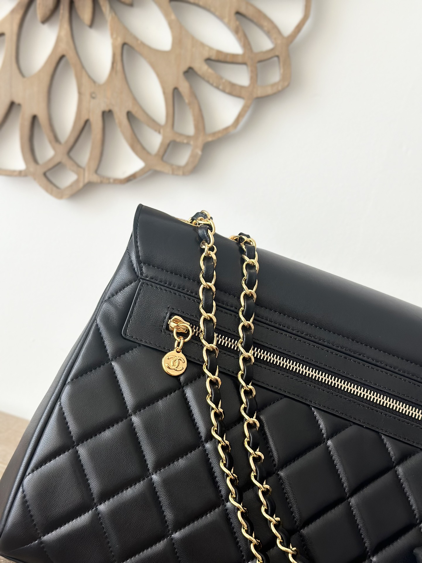 Chanel Basic Bag Cow Leather Black L