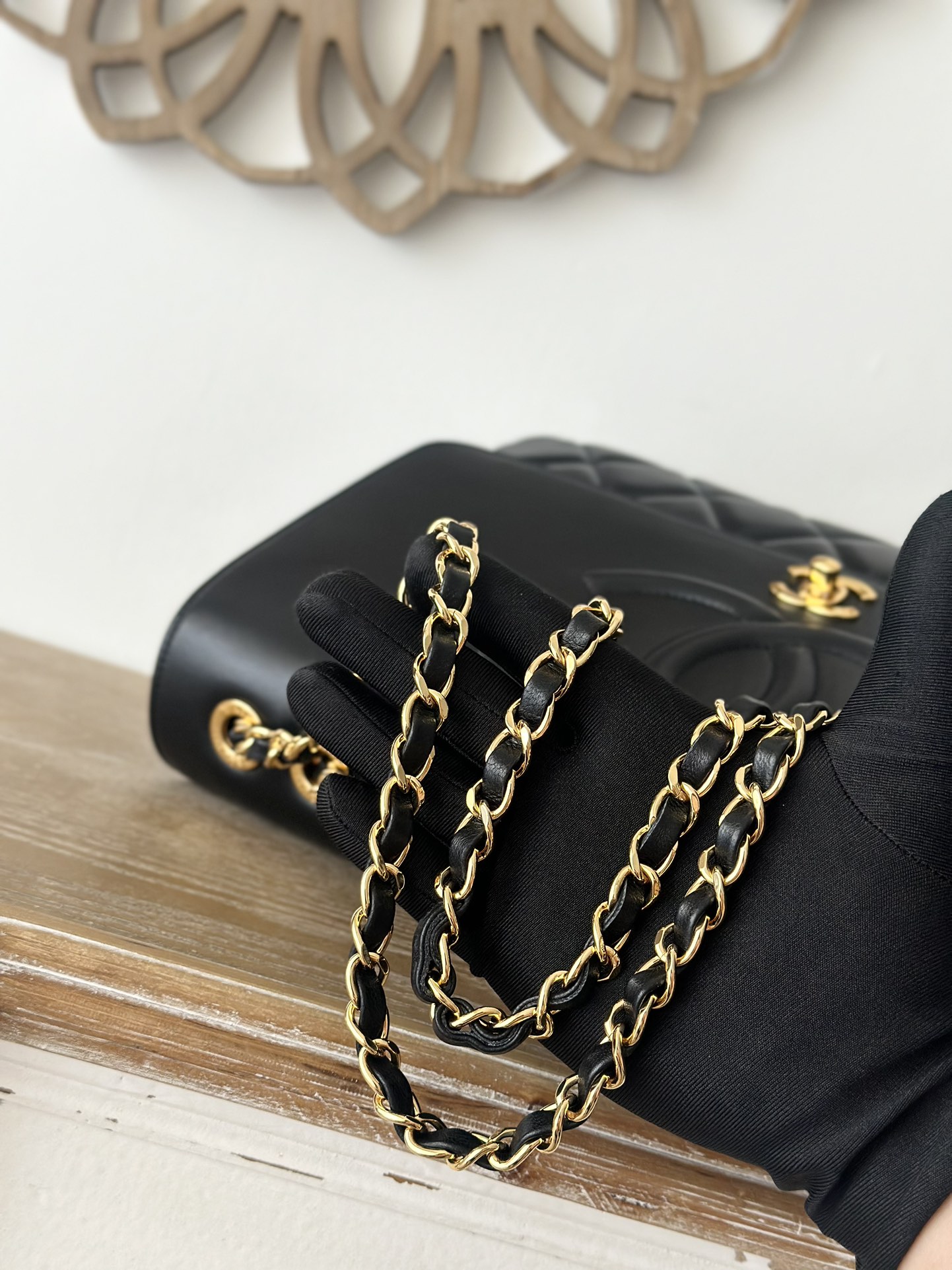 Chanel Basic Bag Cow Leather Black L