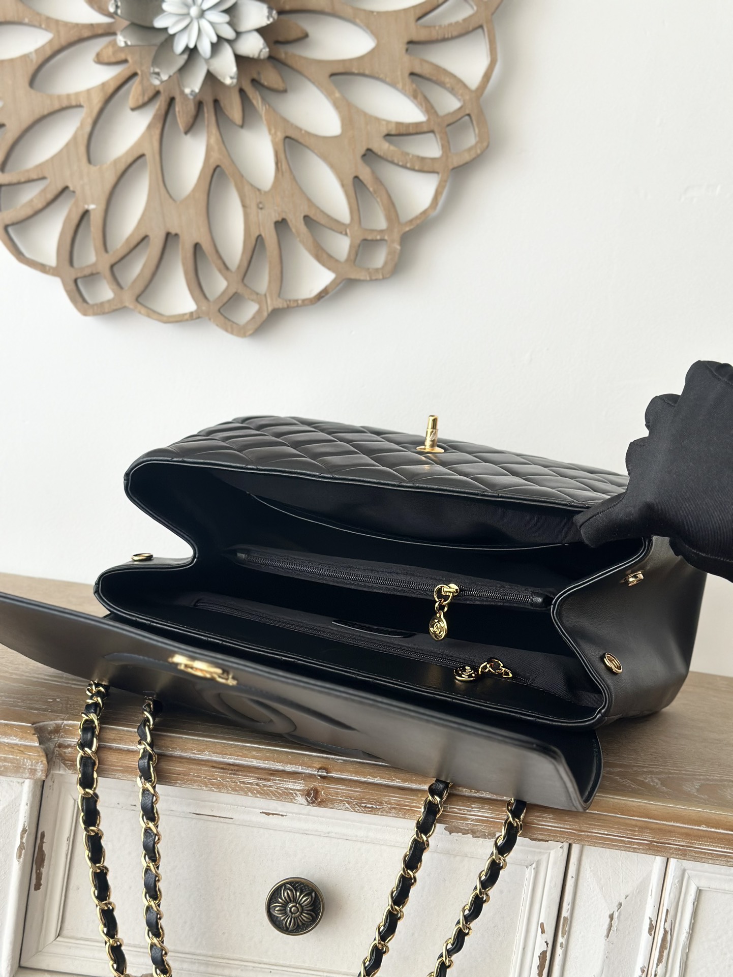 Chanel Basic Bag Cow Leather Black L