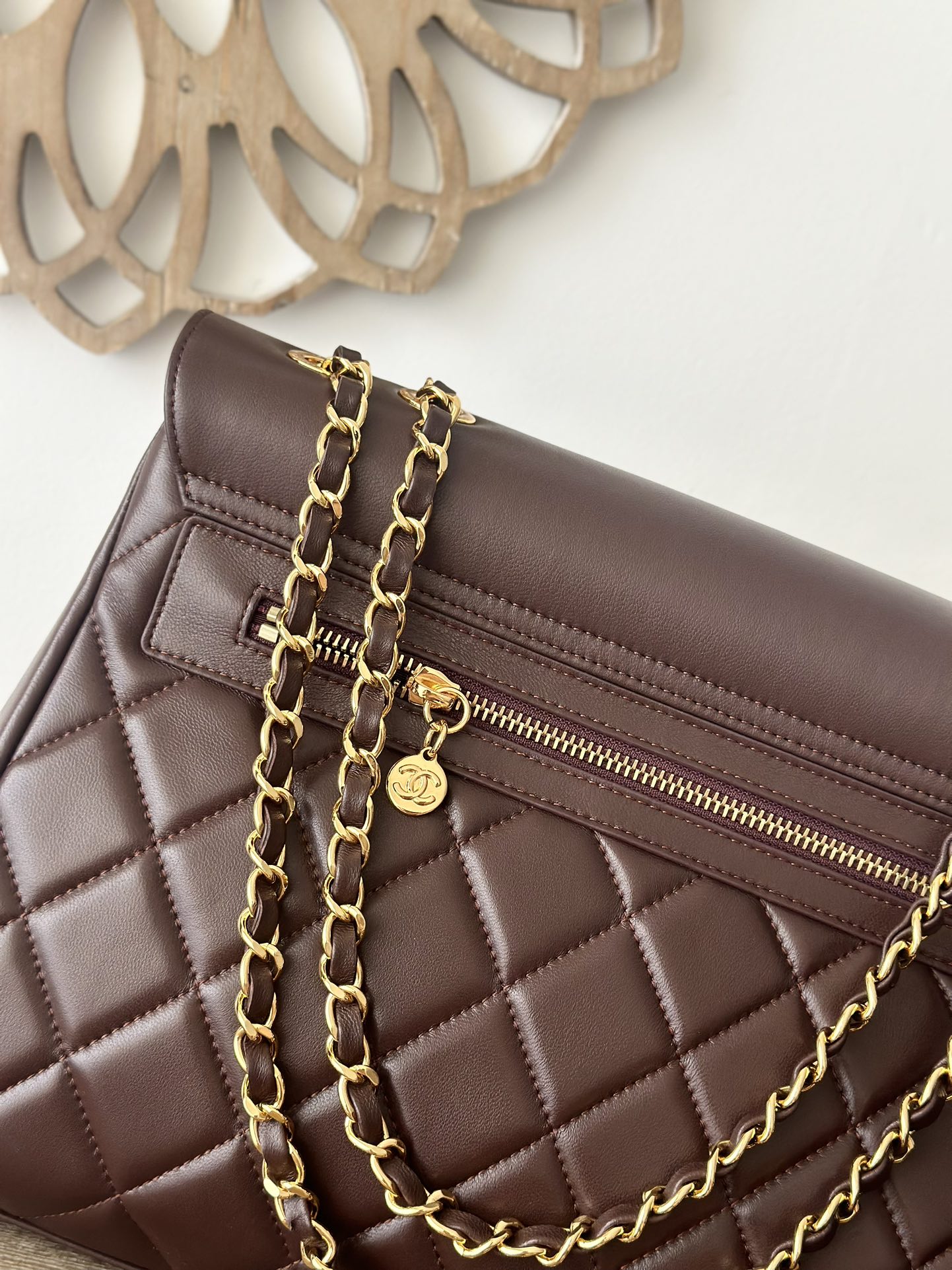 Chanel Basic Bag Cow Leather Brown L