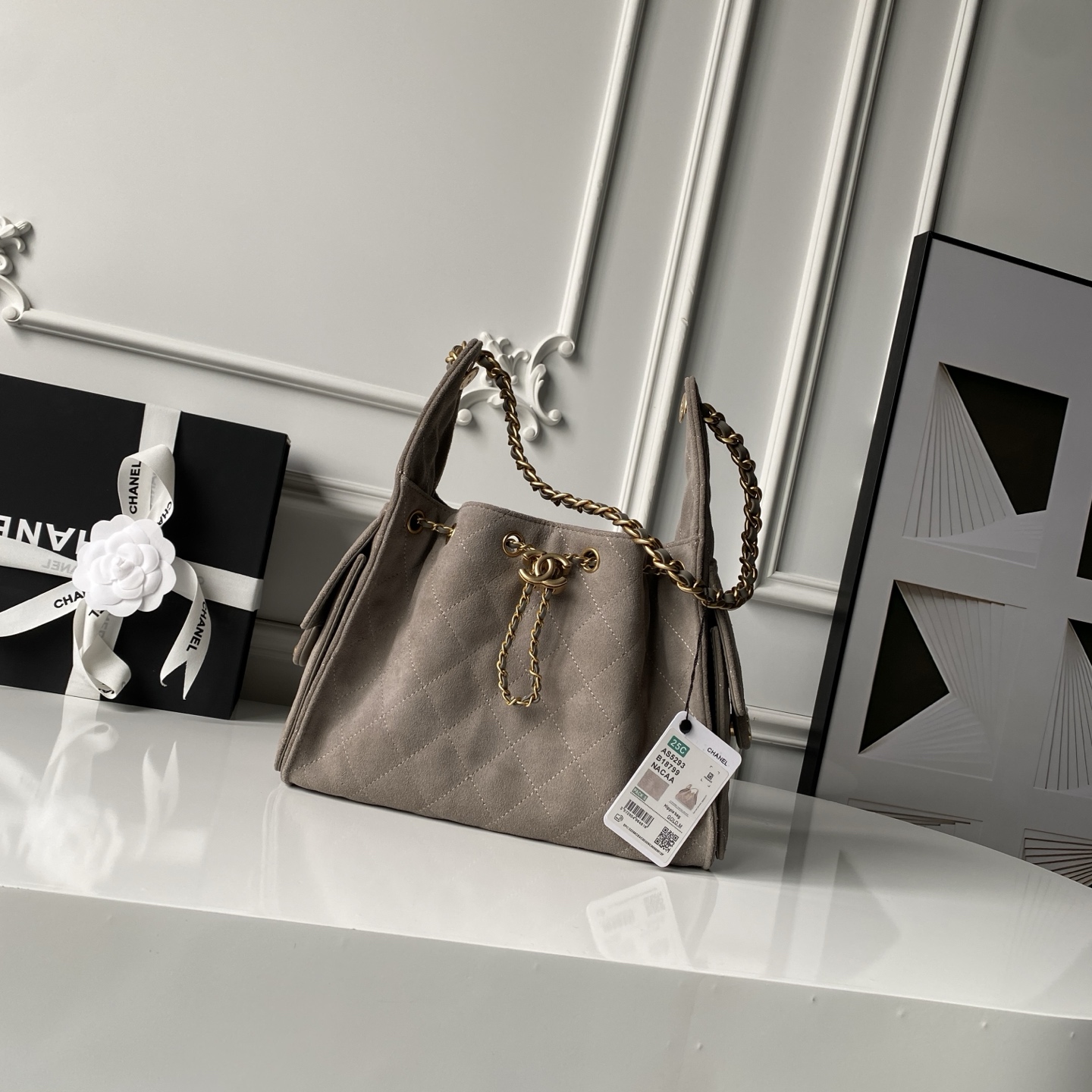 Chanel Basic Bag Gold 14cm-l-s