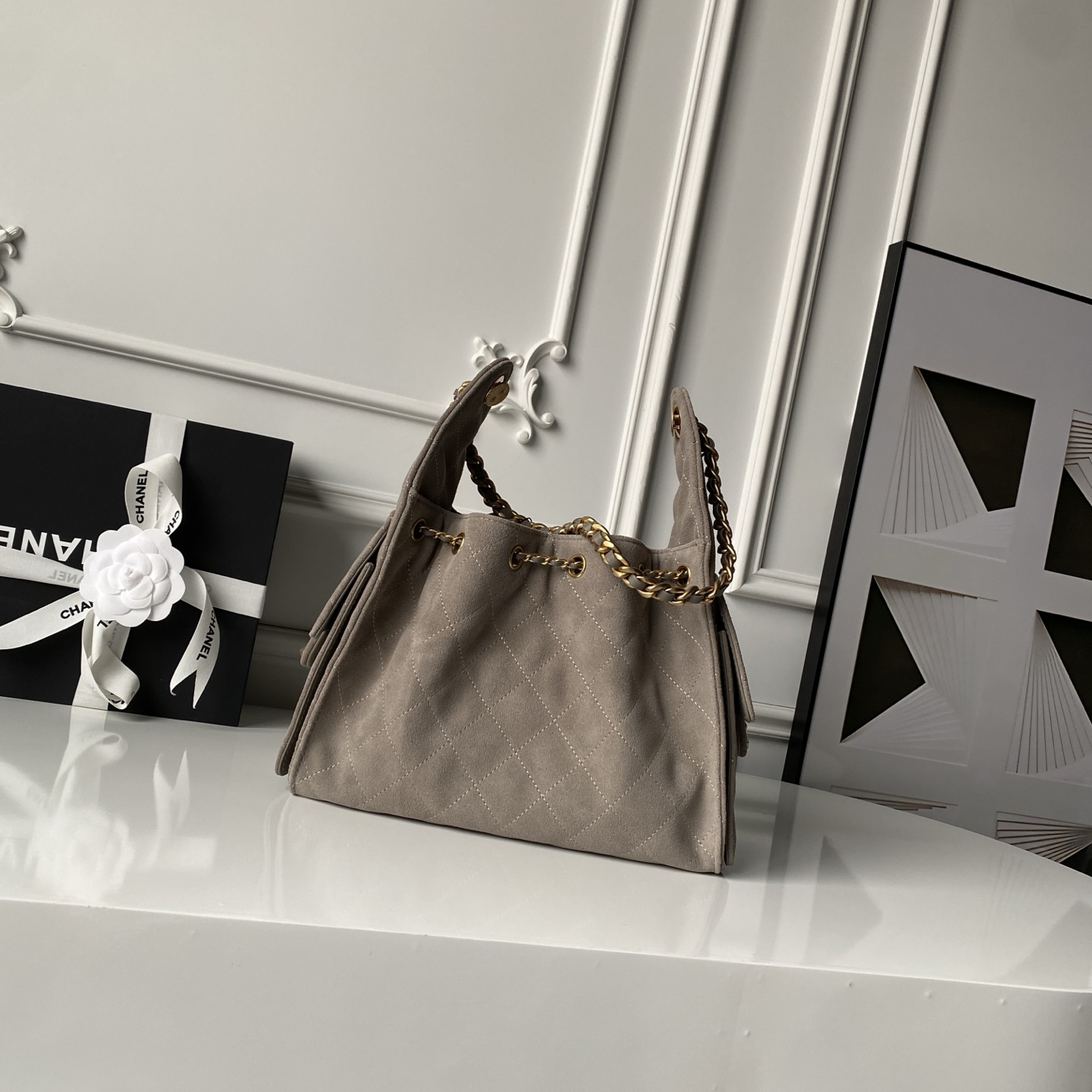 Chanel Basic Bag Gold 14cm-l-s