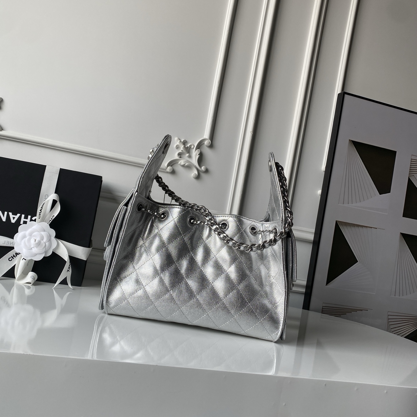 Chanel Basic Bag Gold 14cm-l-s