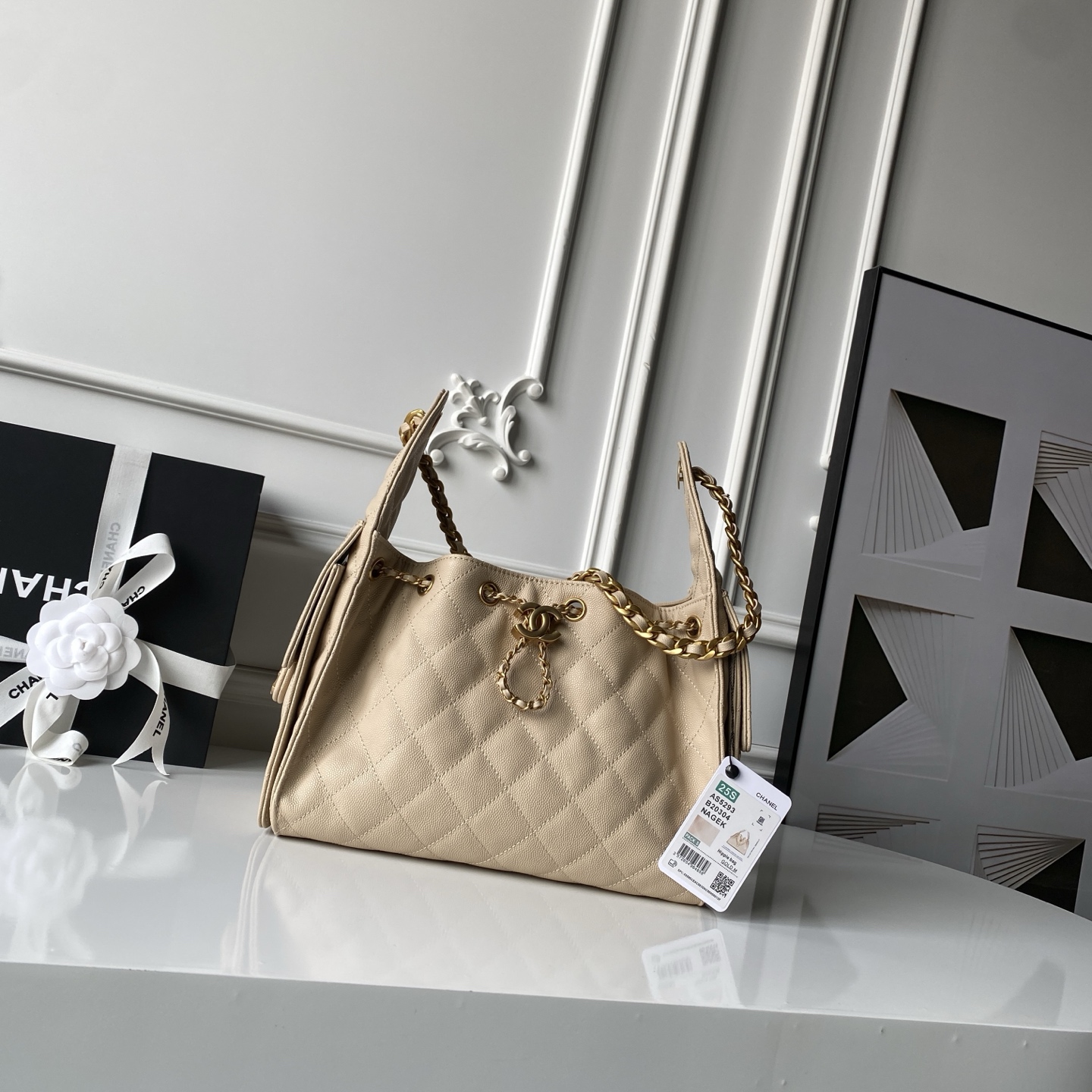 Chanel Basic Bag Gold 14cm-l-s