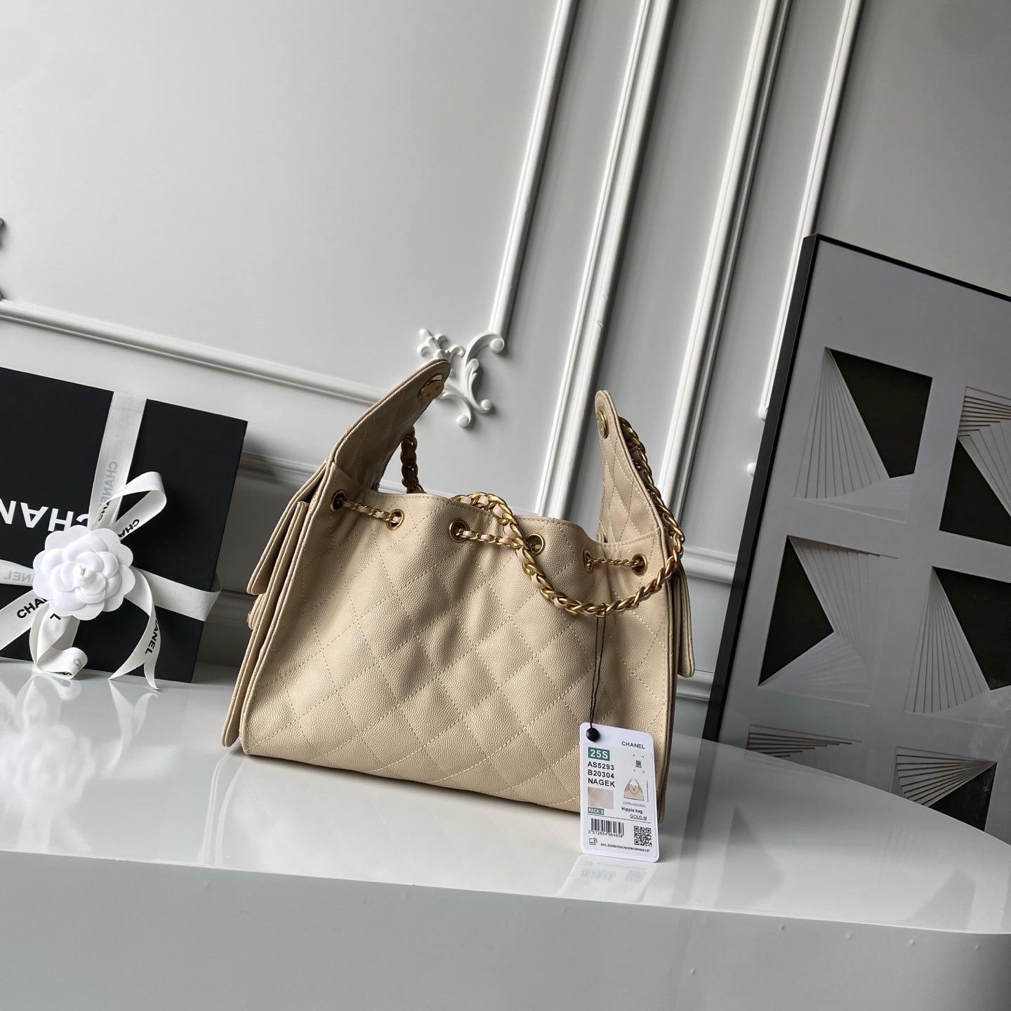 Chanel Basic Bag Gold 14cm-l-s