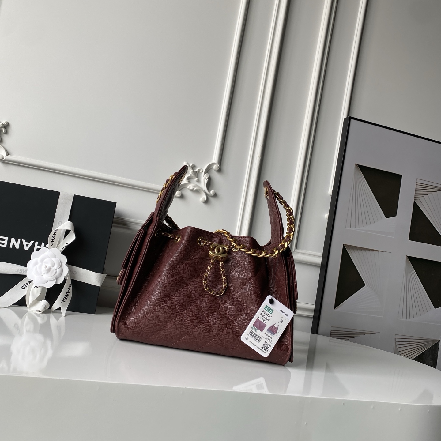 Chanel Basic Bag Gold 14cm-l-s