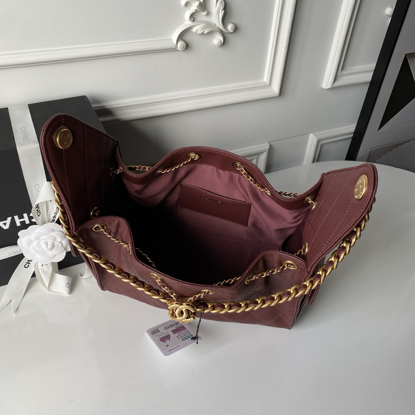 Chanel Basic Bag Gold 14cm-l-s