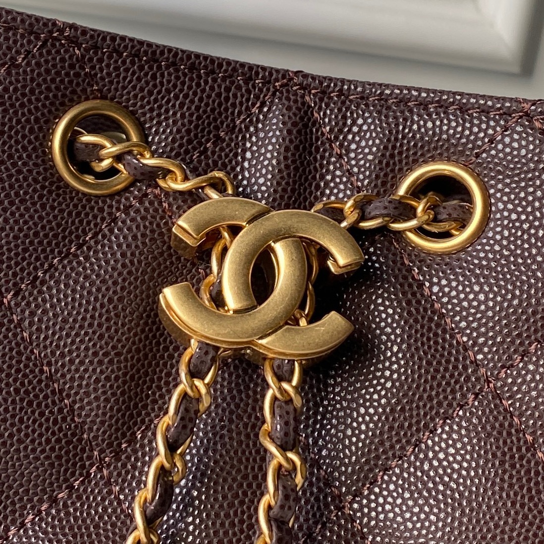 Chanel Basic Bag Gold 14cm-l-s