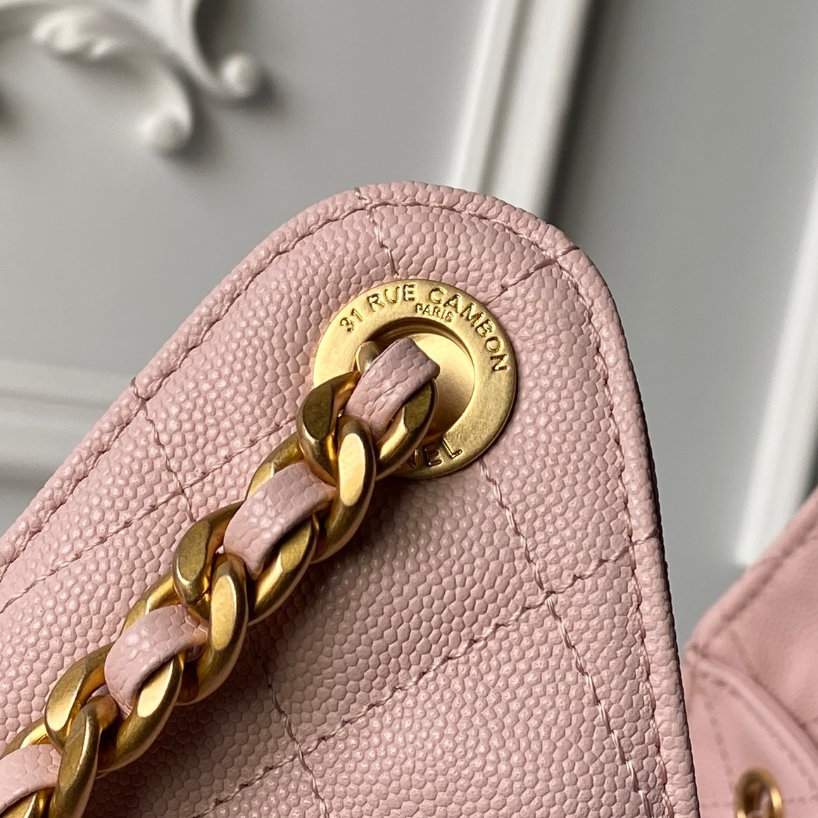 Chanel Basic Bag Gold 14cm-l-s