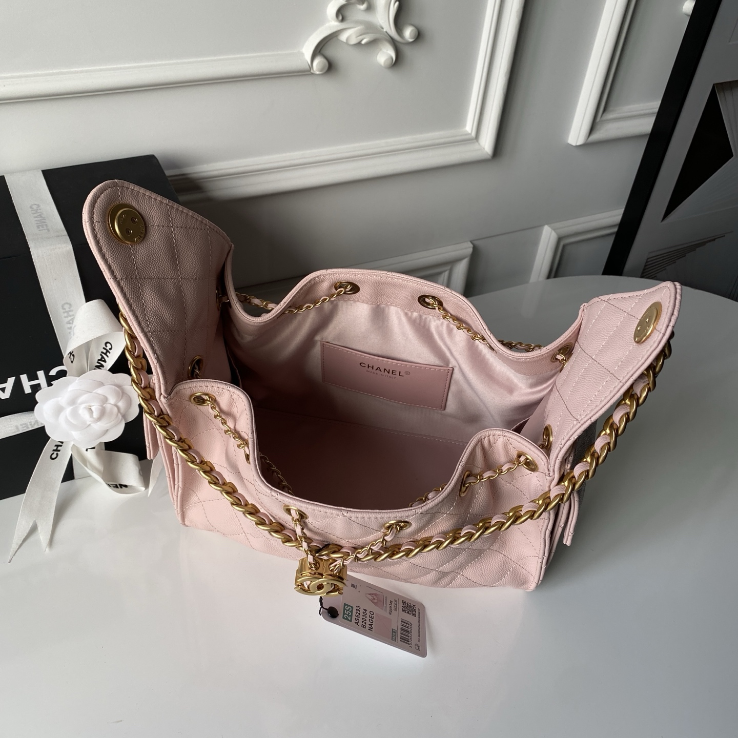 Chanel Basic Bag Gold 14cm-l-s