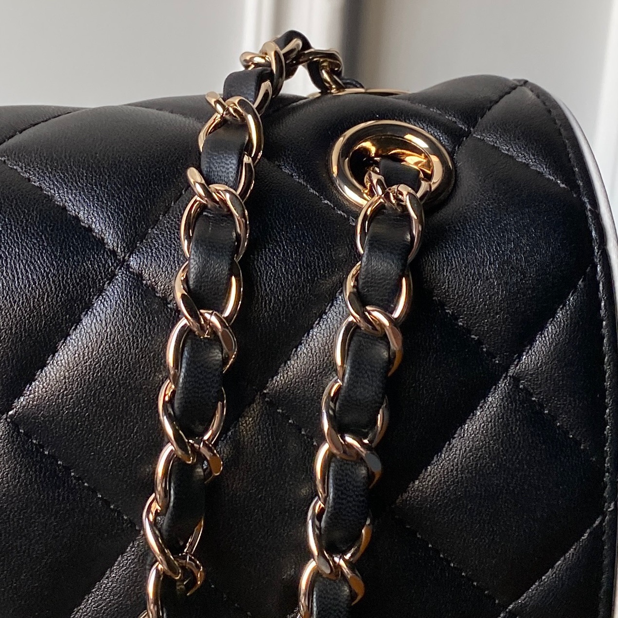 Chanel Basic Bag Sheepskin Gold M-s