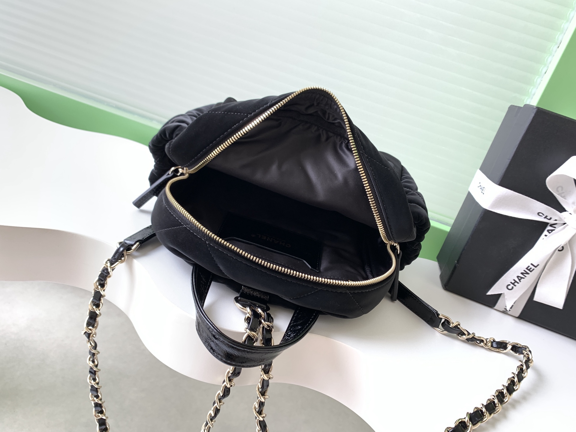 Chanel Backpack Black L-s