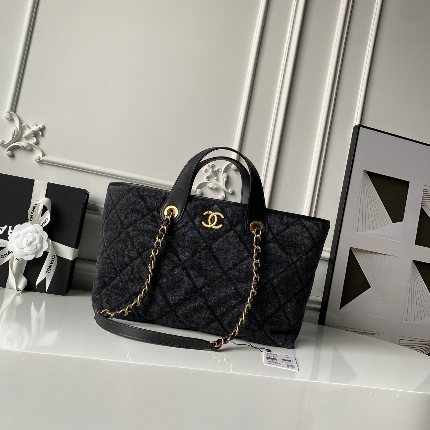 Chanel Tote Bag Cow Leather L-s