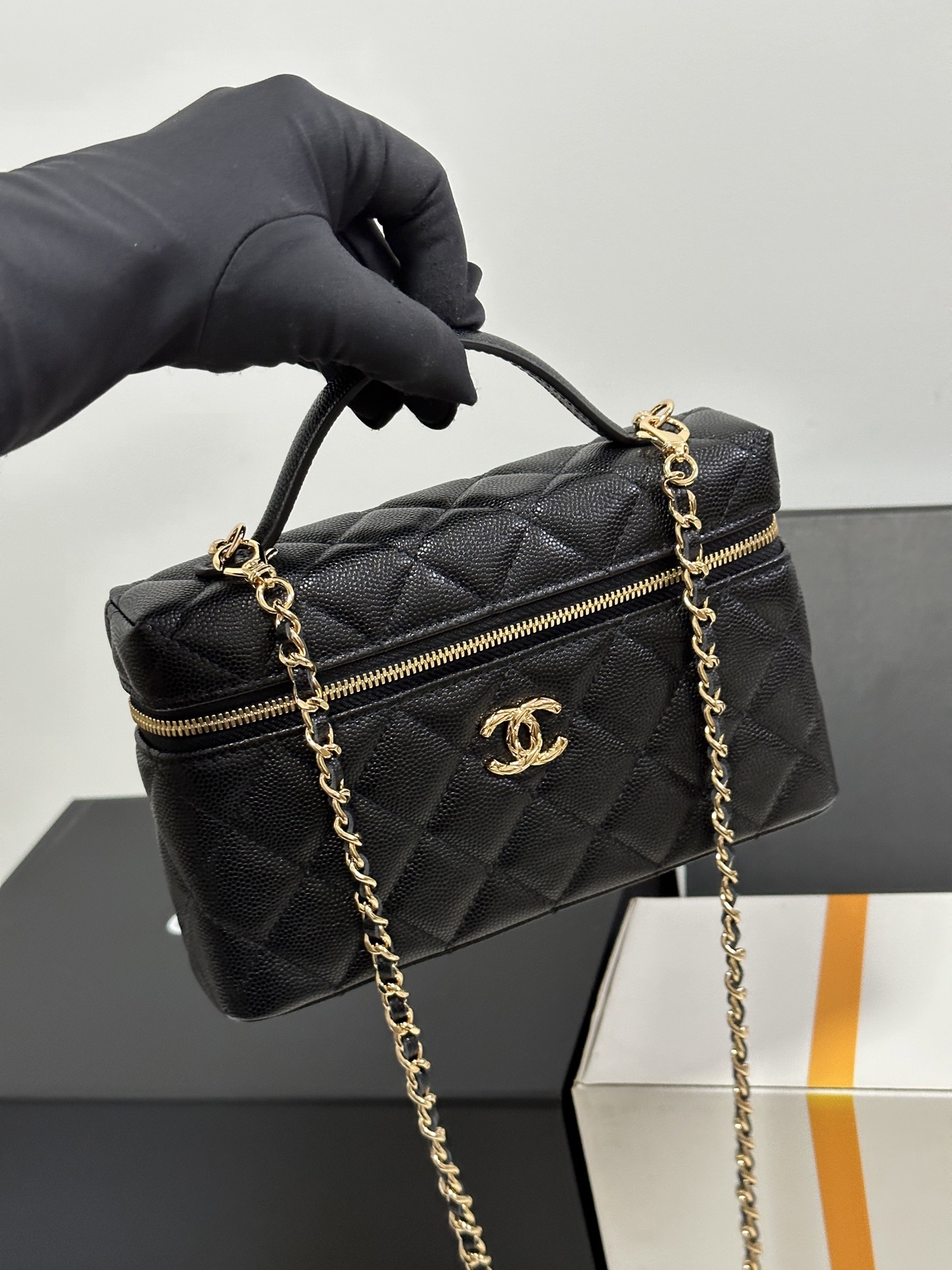 Chanel Basic Bag Cow Leather M-l-s