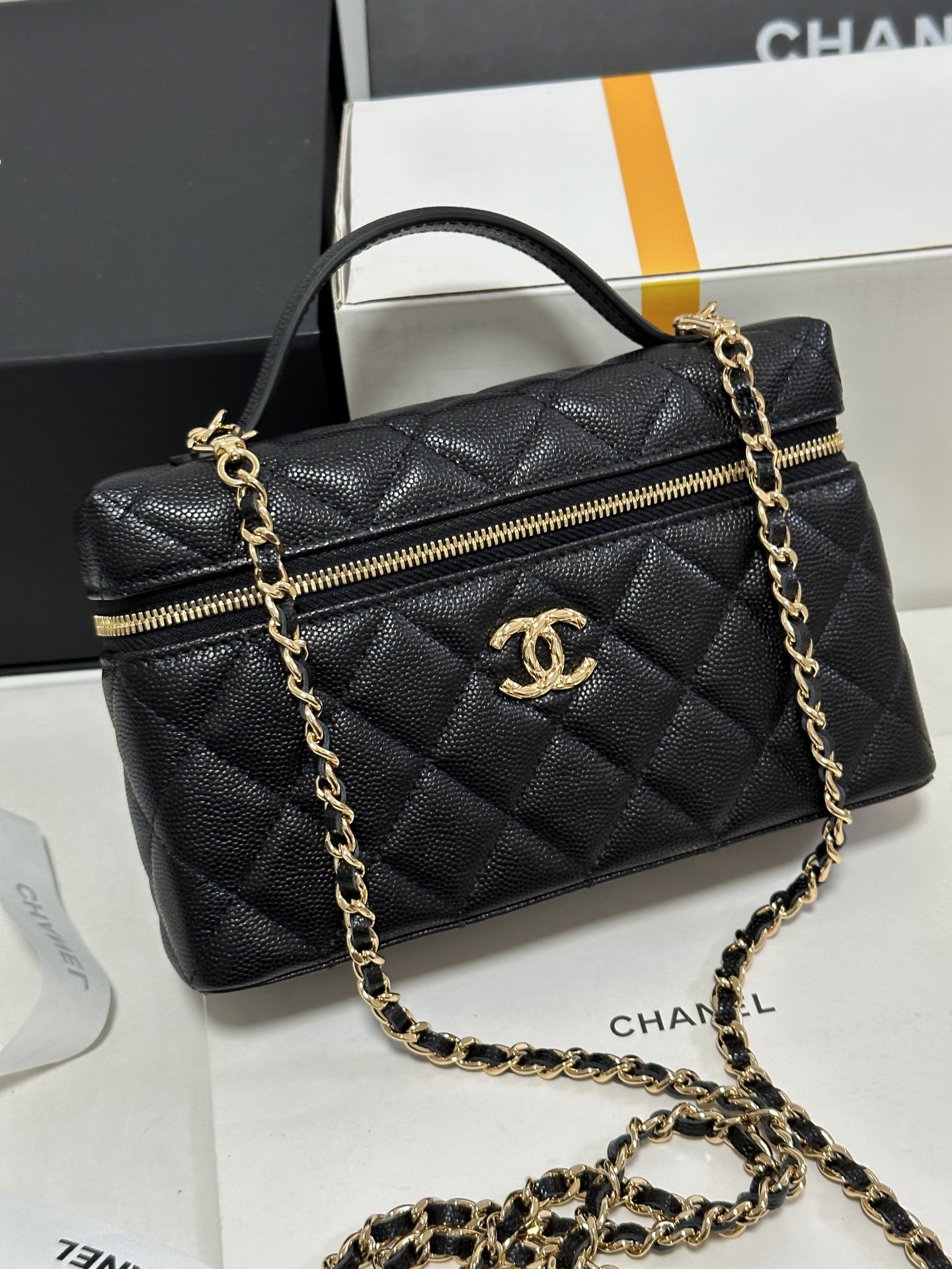 Chanel Basic Bag Cow Leather M-l-s