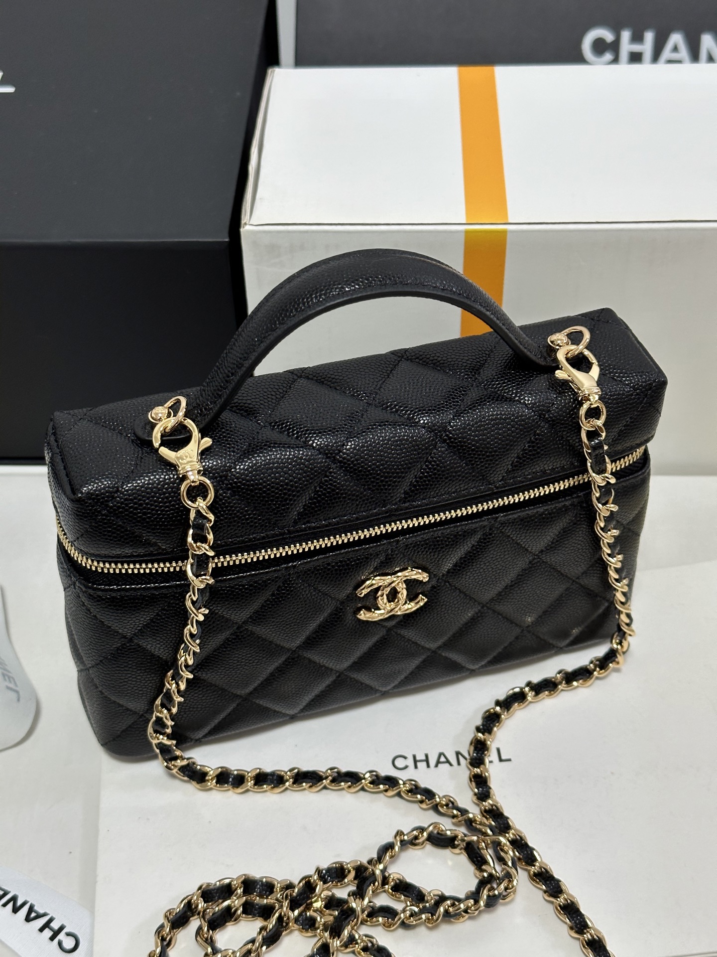 Chanel Basic Bag Cow Leather M-l-s