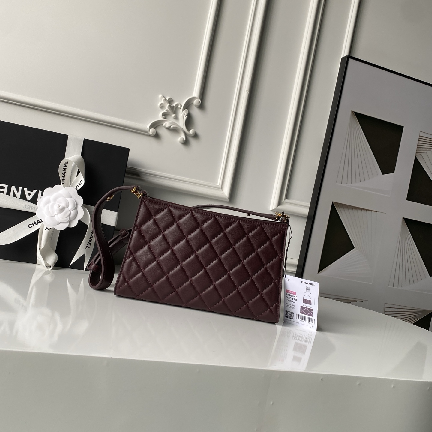 Chanel Basic Bag Sheepskin Red 22cm-l-s