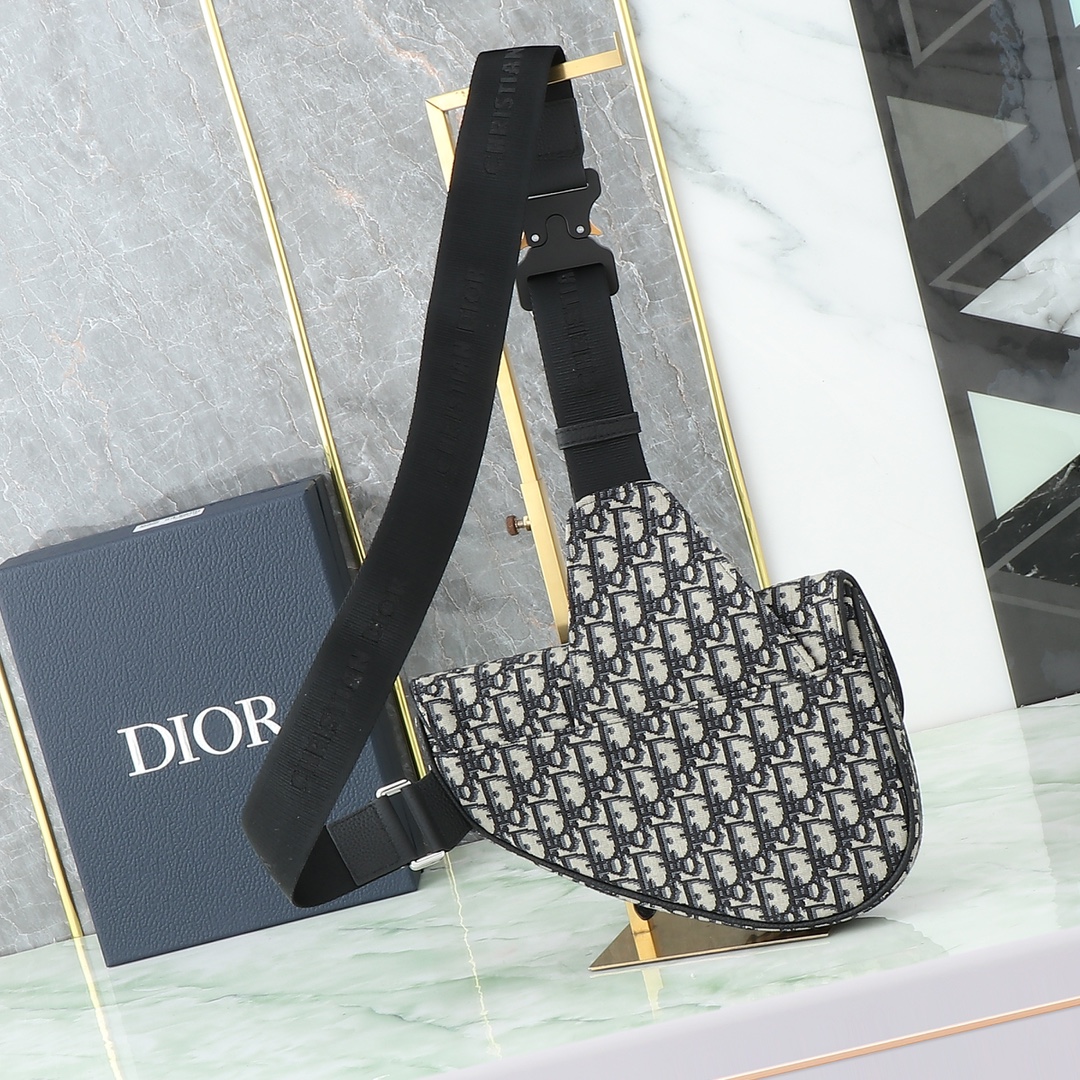 Dior Male Basic Bag Cow Leather Black L-s