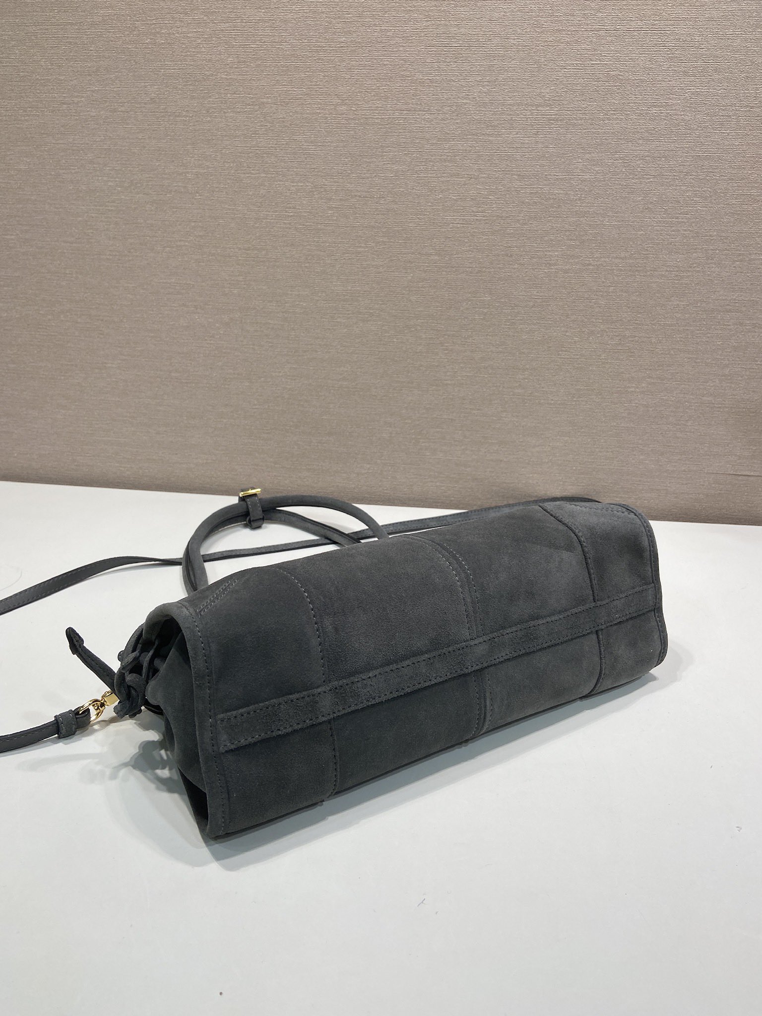 Prada Tote Bag Gray 12cm-l-s