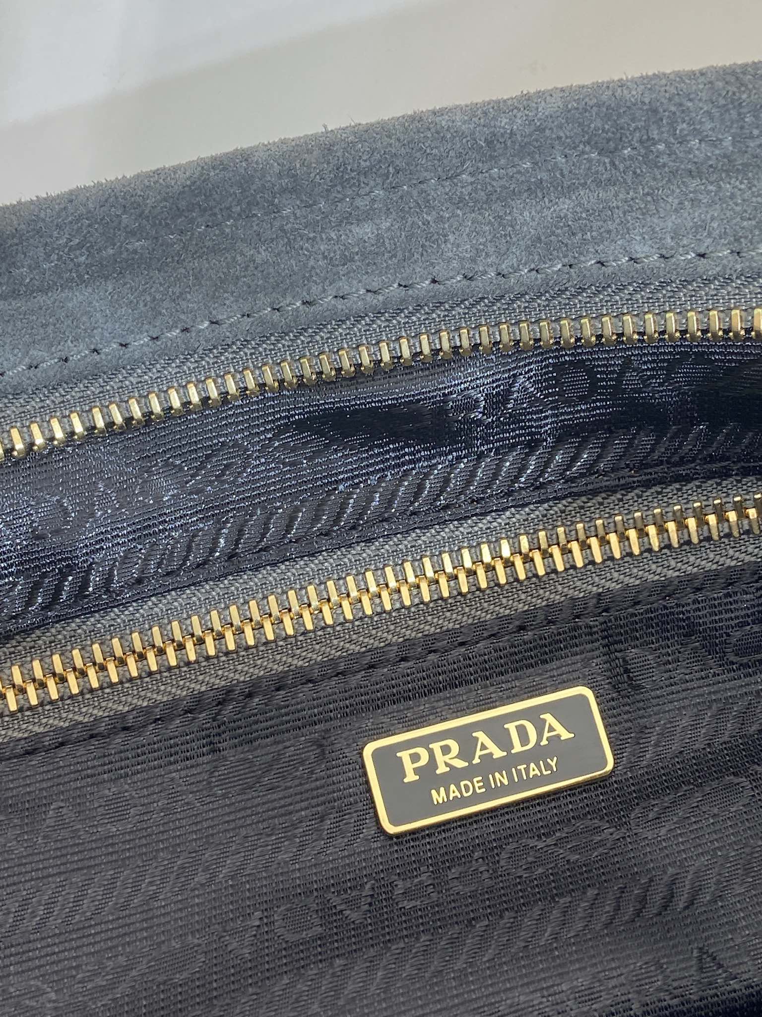 Prada Tote Bag Gray 12cm-l-s