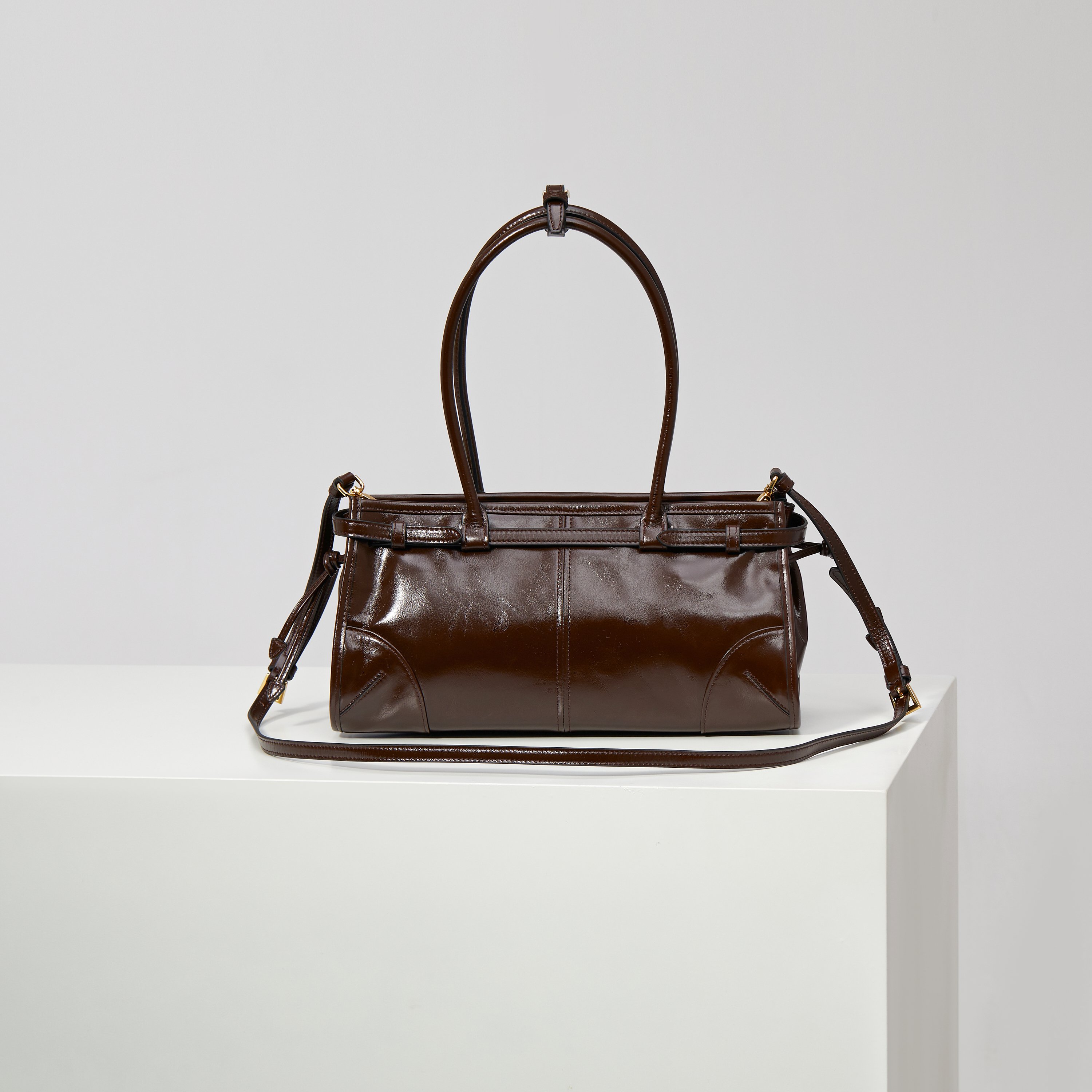 Tote Bag Brown 12cm-l-s
