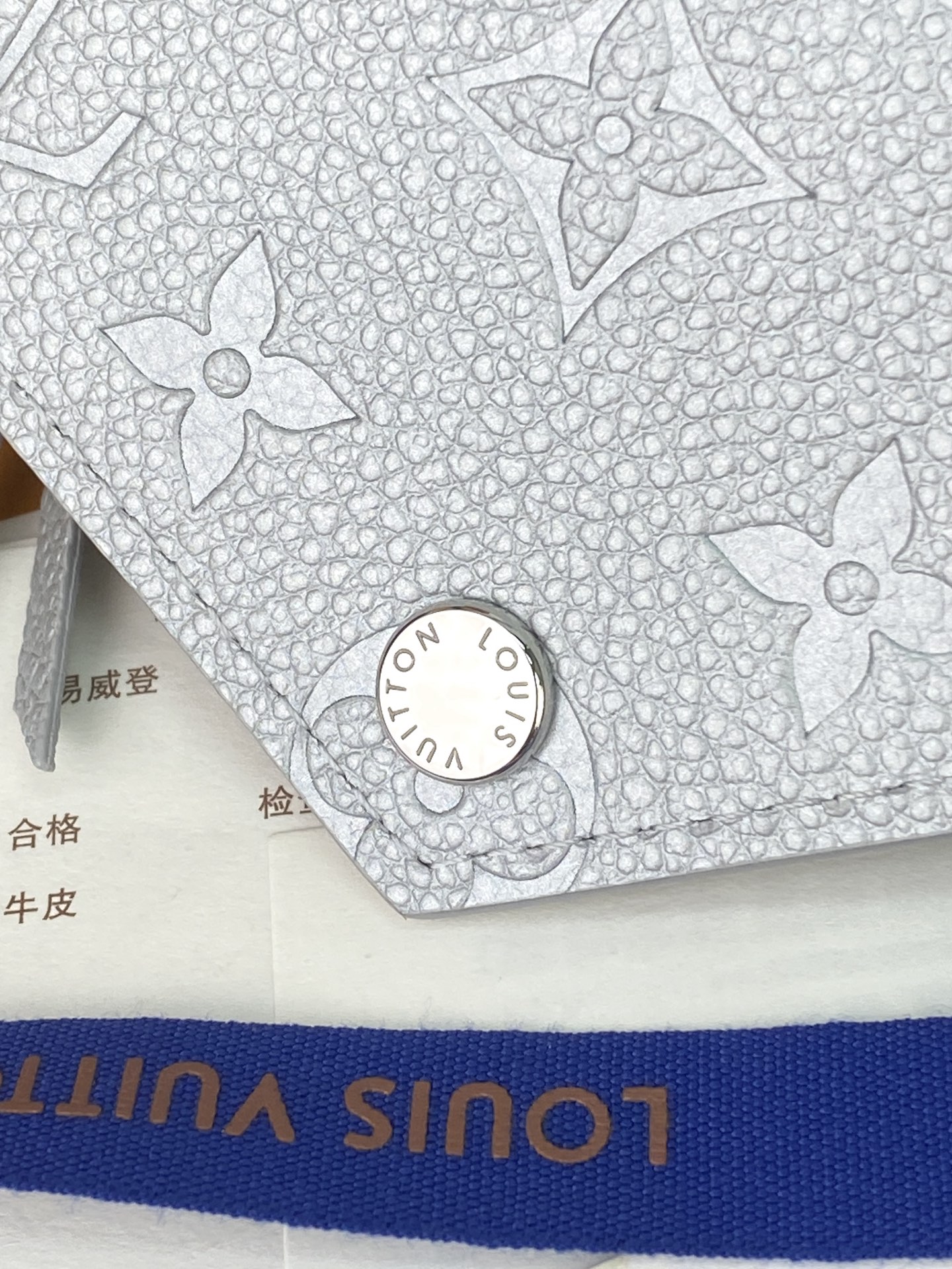 Louis Vuitton Basic Bag Cow Leather Silver M