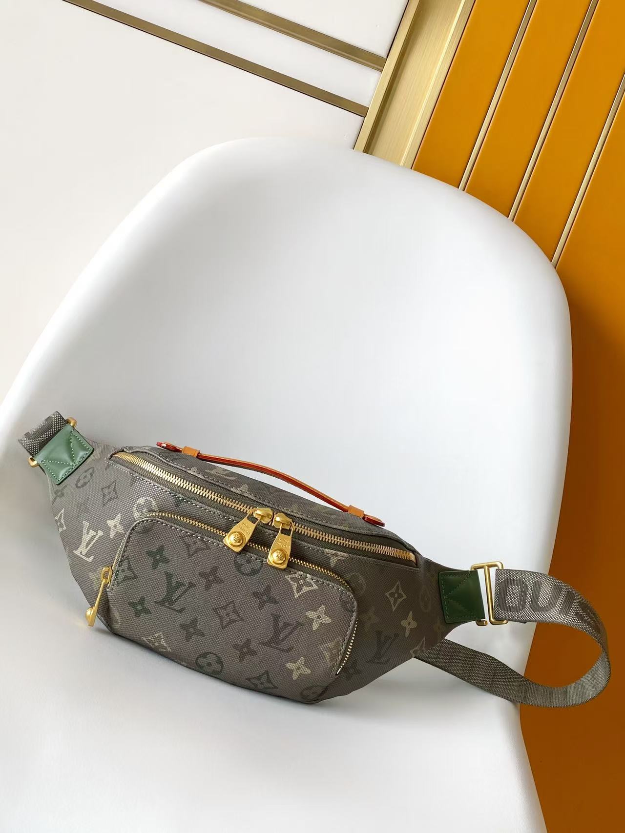 Louis Vuitton Basic Bag Canvas Green M-l-s